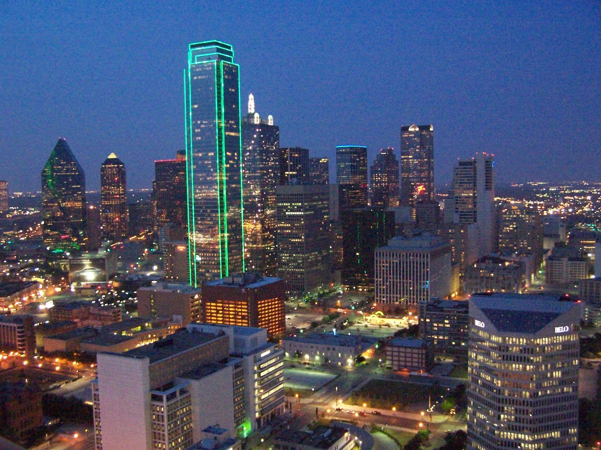 Dallas Texas Lights Skyscrapers Wallpapers