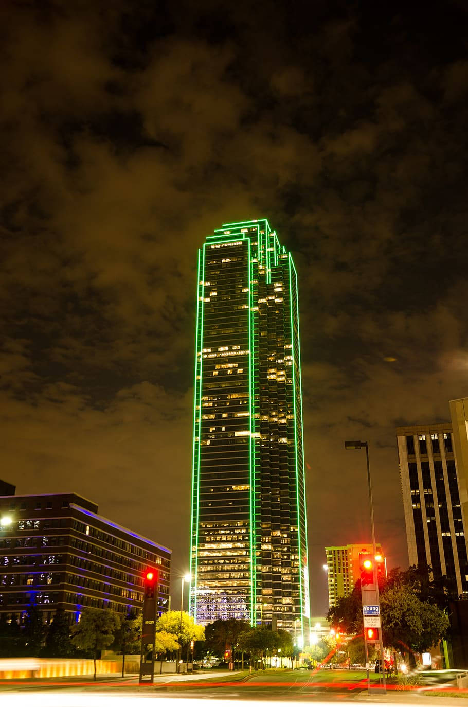 Dallas Texas Lights Skyscrapers Wallpapers