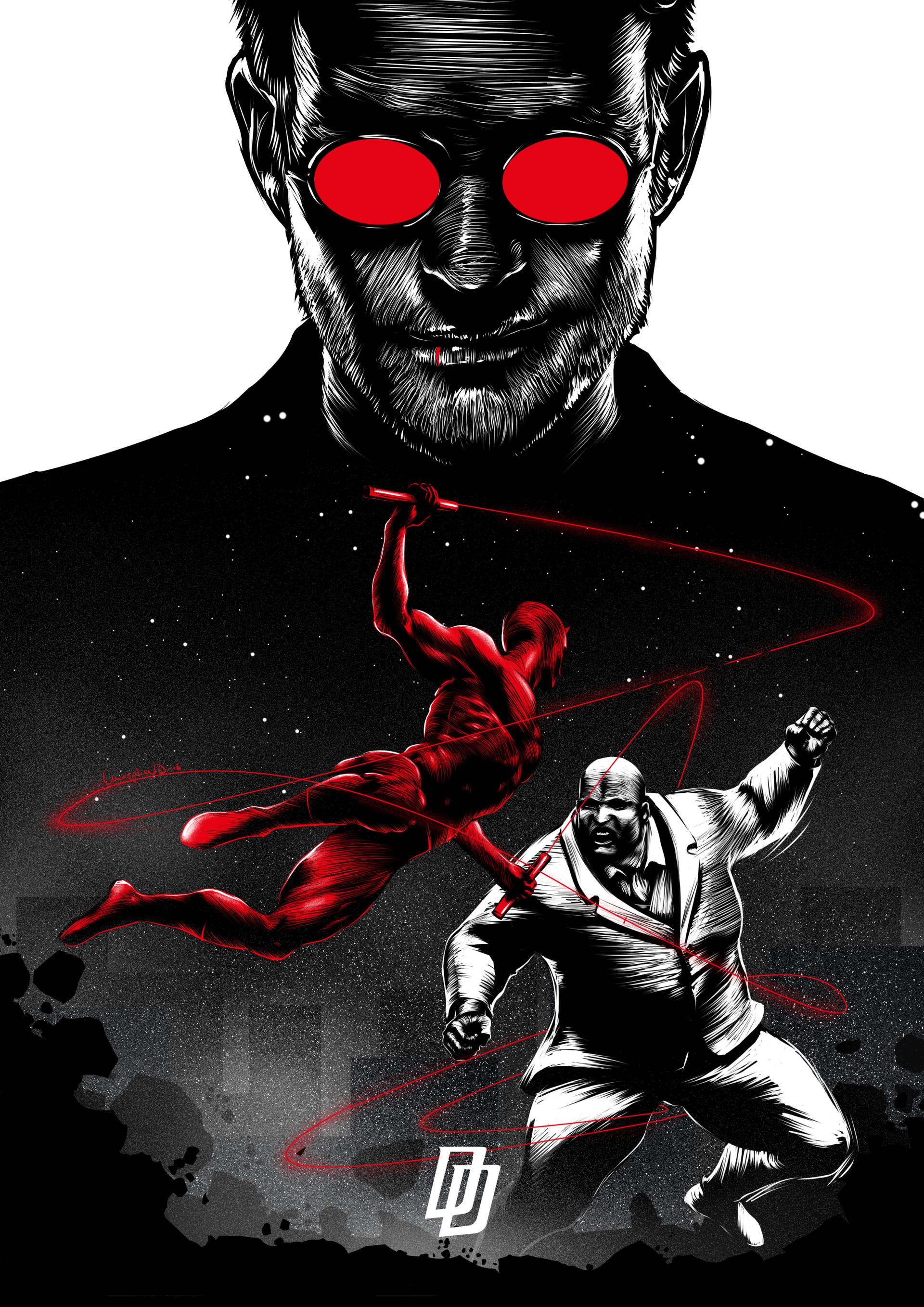 Daredevil Vs Kingpin Poster Wallpapers