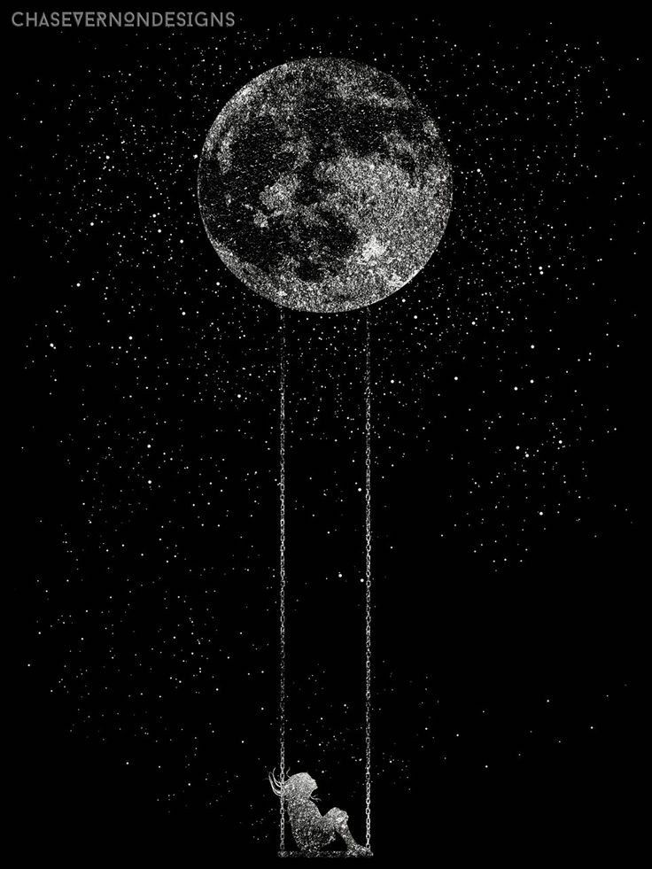 Dark Aesthetic Stars And Moon Wallpapers