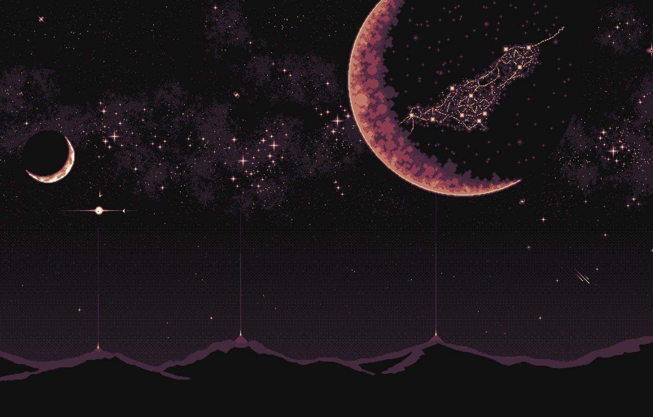 Dark Aesthetic Stars And Moon Wallpapers