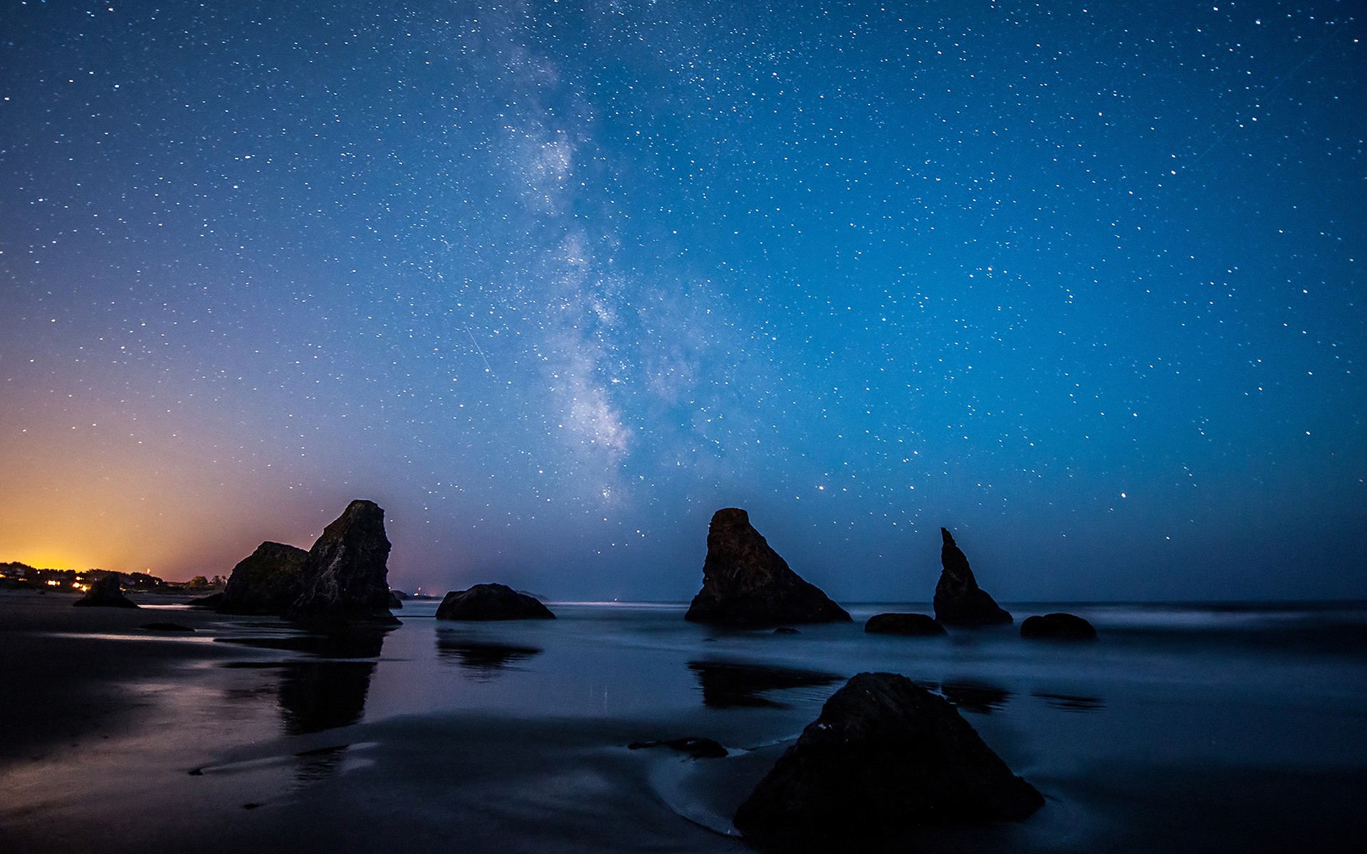 Dark Beach In Space Wallpapers