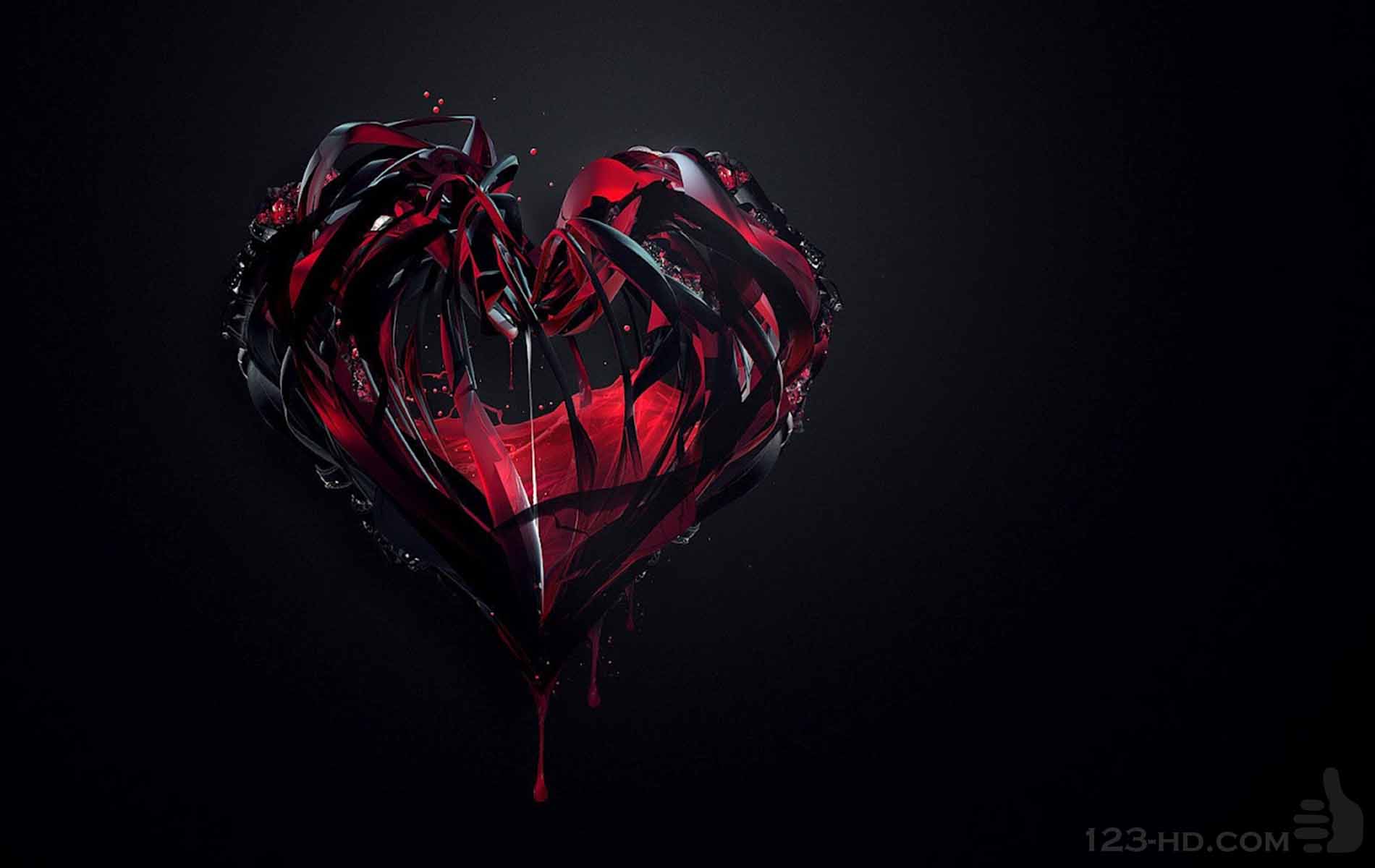 Dark Black Heart Wallpapers