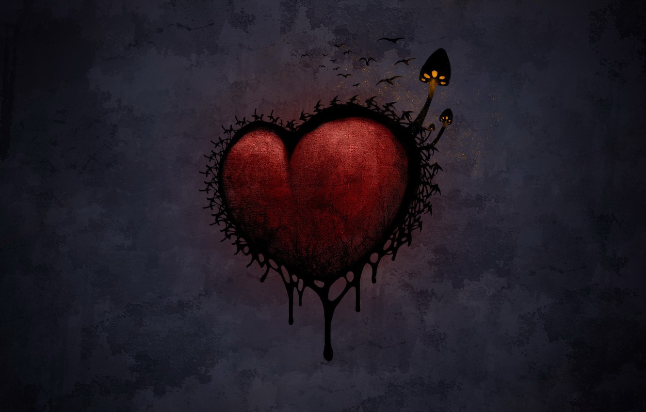 Dark Black Heart Wallpapers