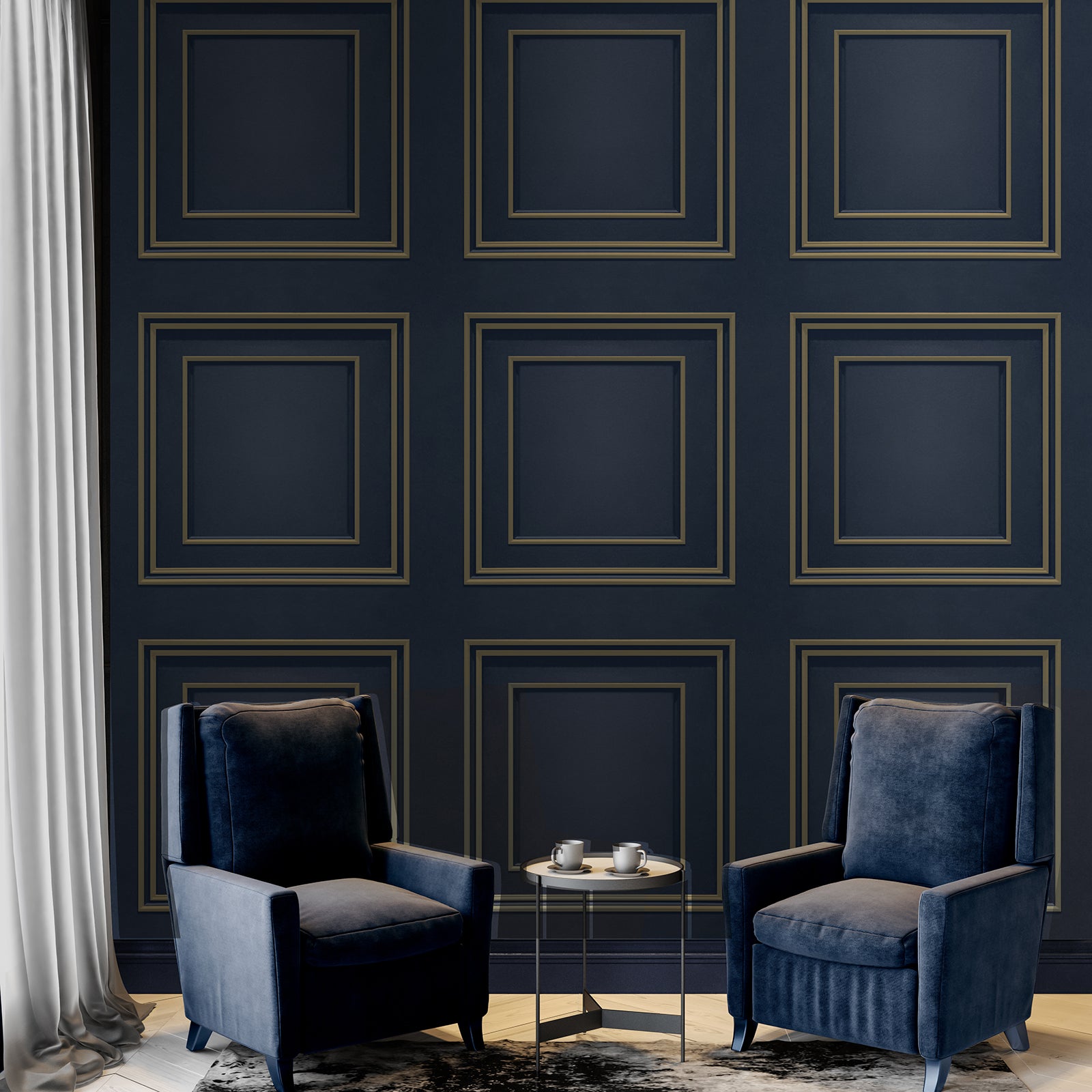 Dark Blue And Gold Wallpapers