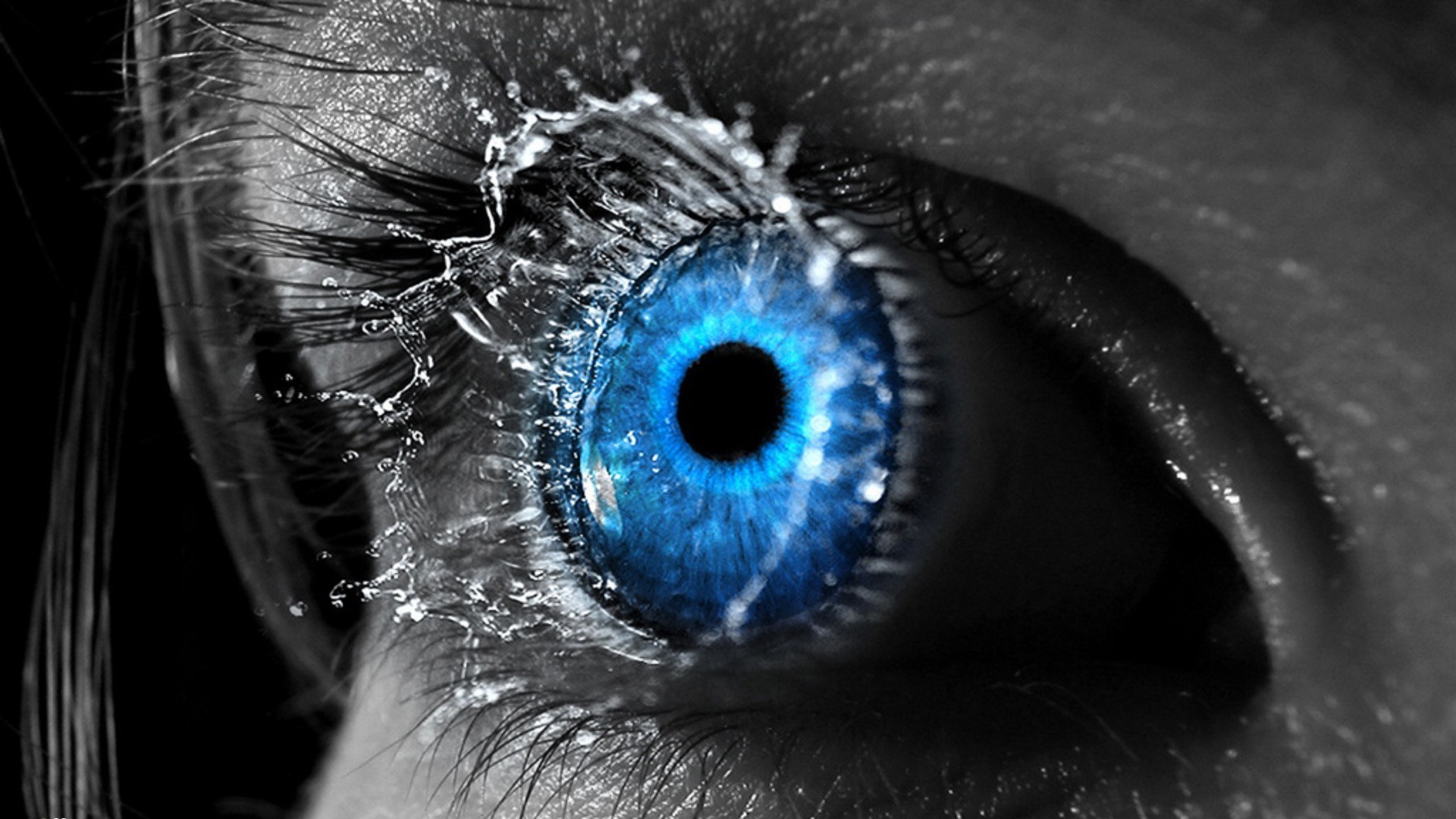 Dark Blue Artistic Eyes Wallpapers