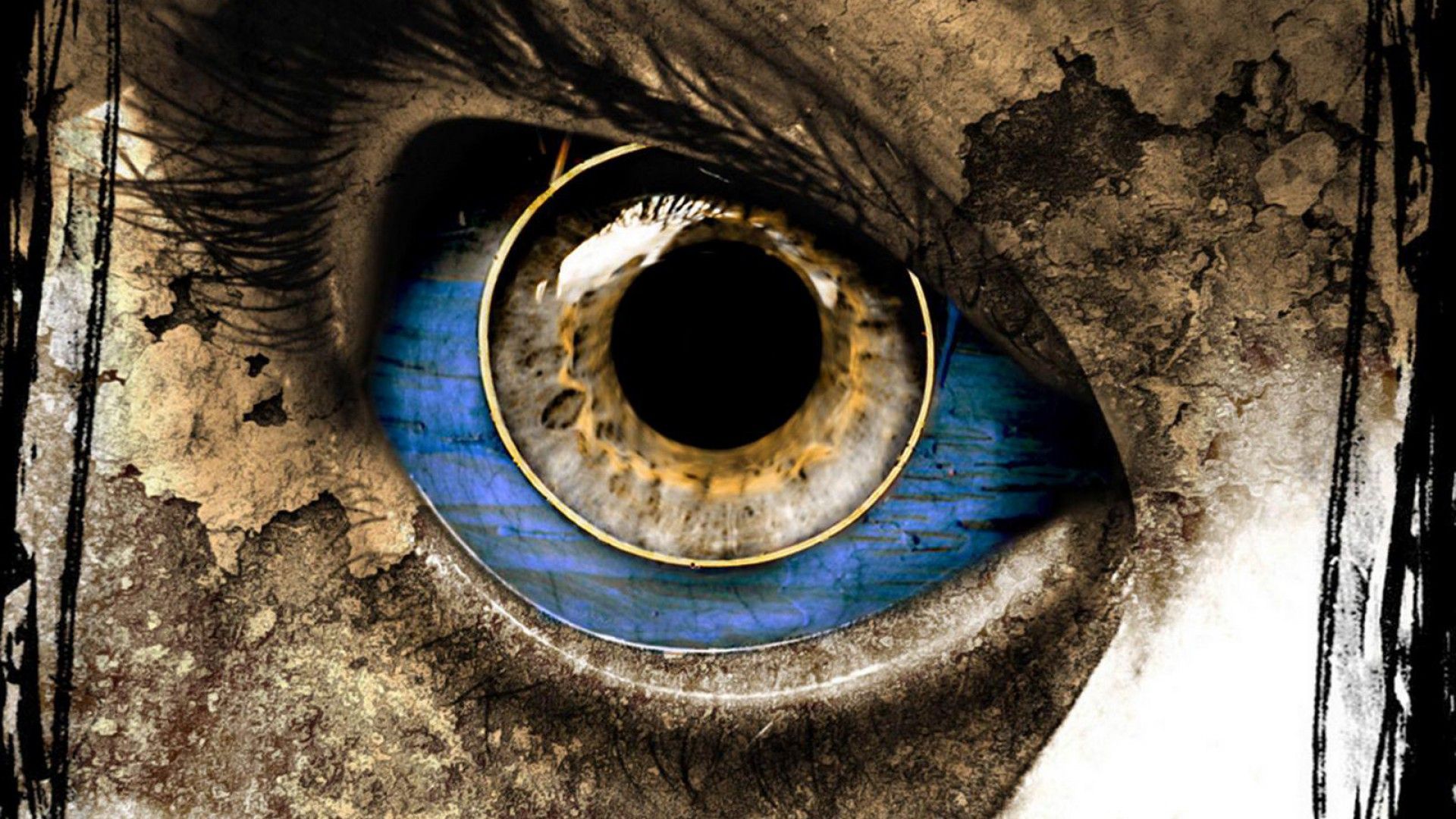 Dark Blue Artistic Eyes Wallpapers