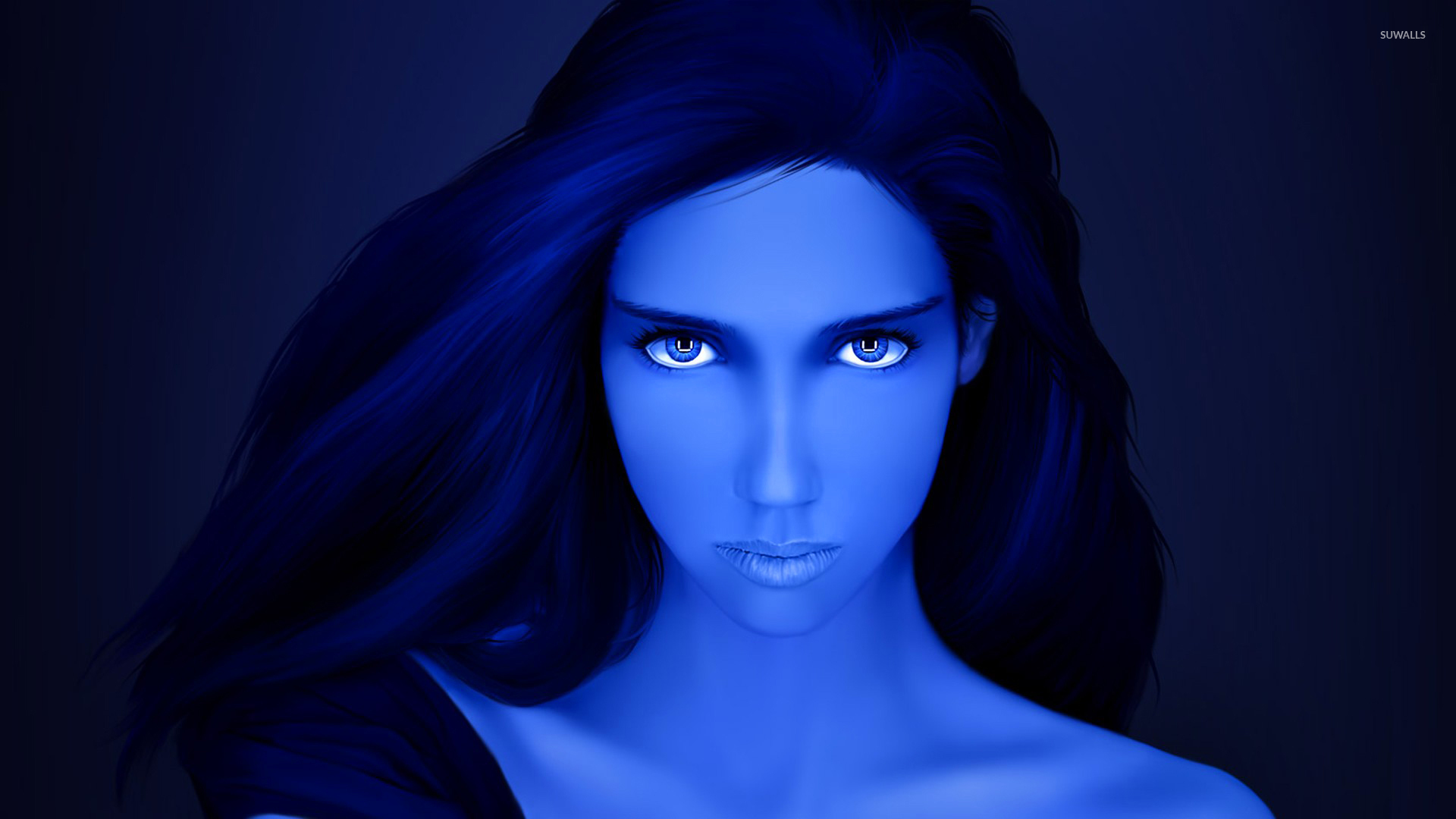 Dark Blue Artistic Eyes Wallpapers