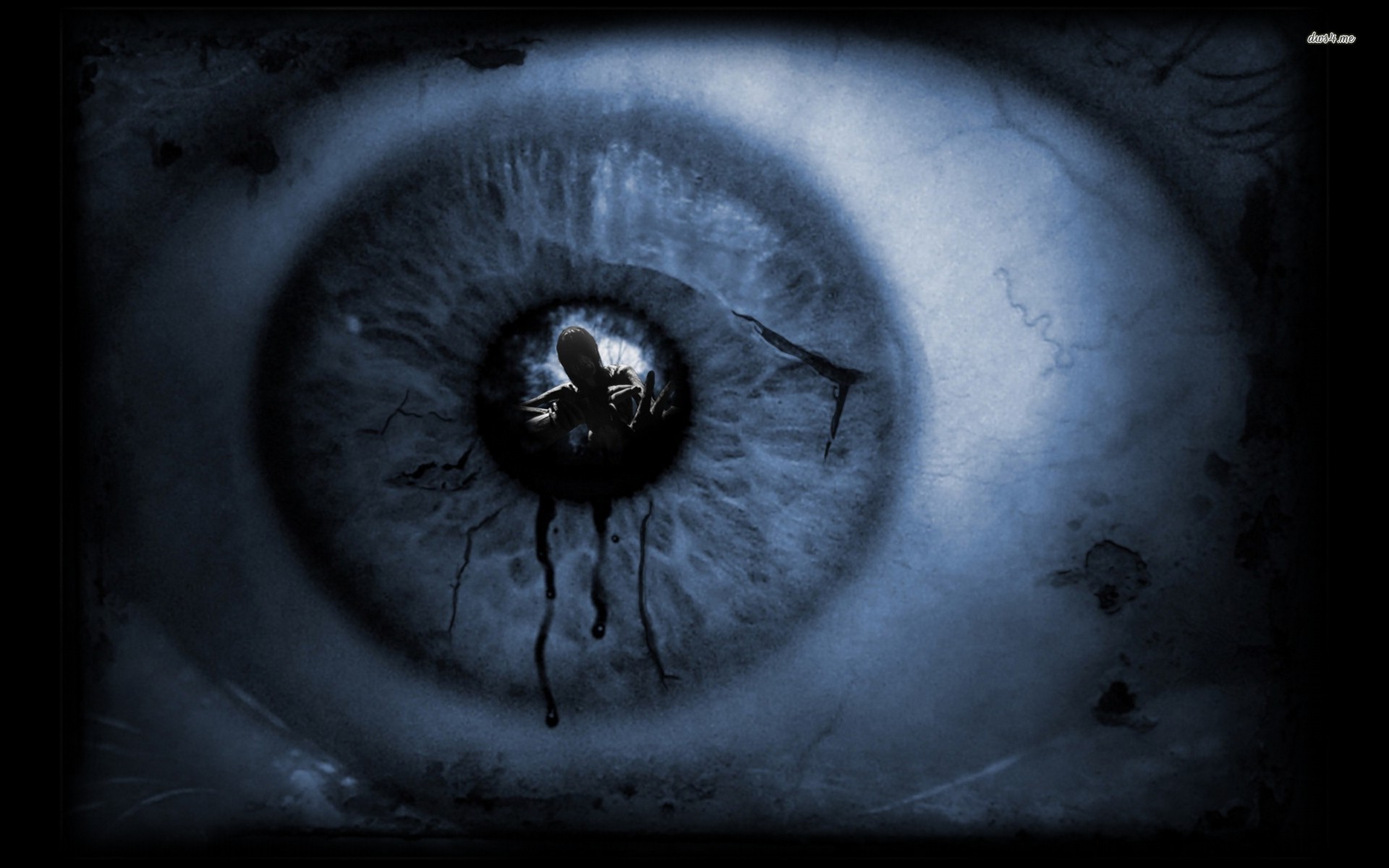 Dark Blue Artistic Eyes Wallpapers