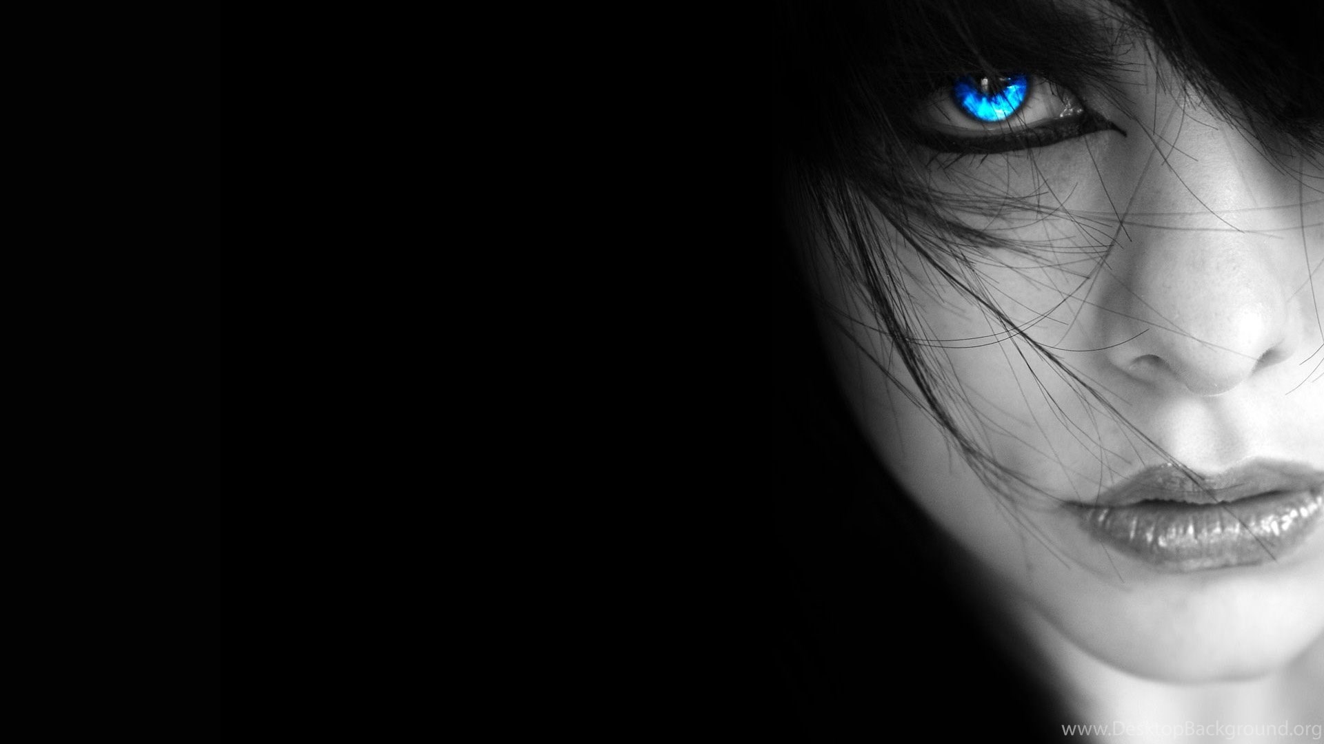 Dark Blue Artistic Eyes Wallpapers