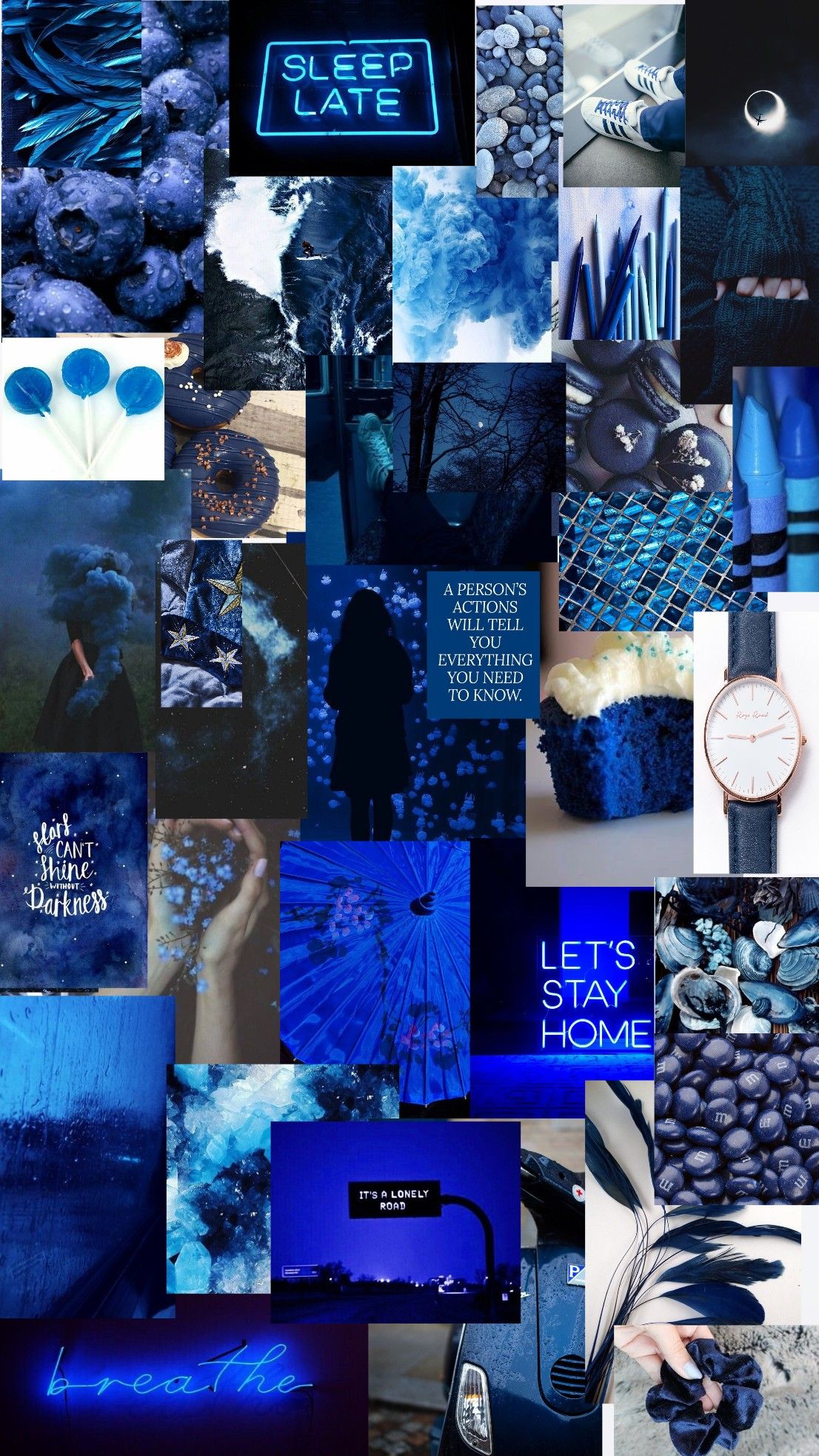 Dark Blue Collage Wallpapers