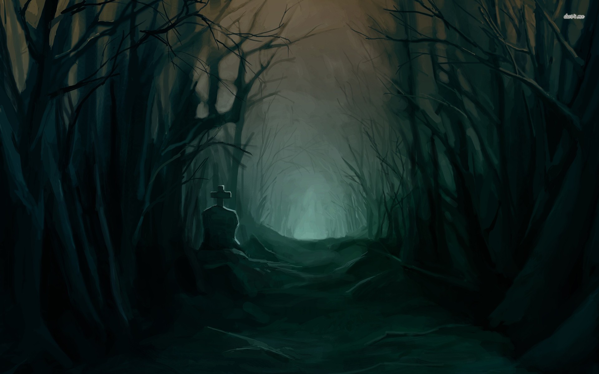 Dark Forest Moon Wallpapers