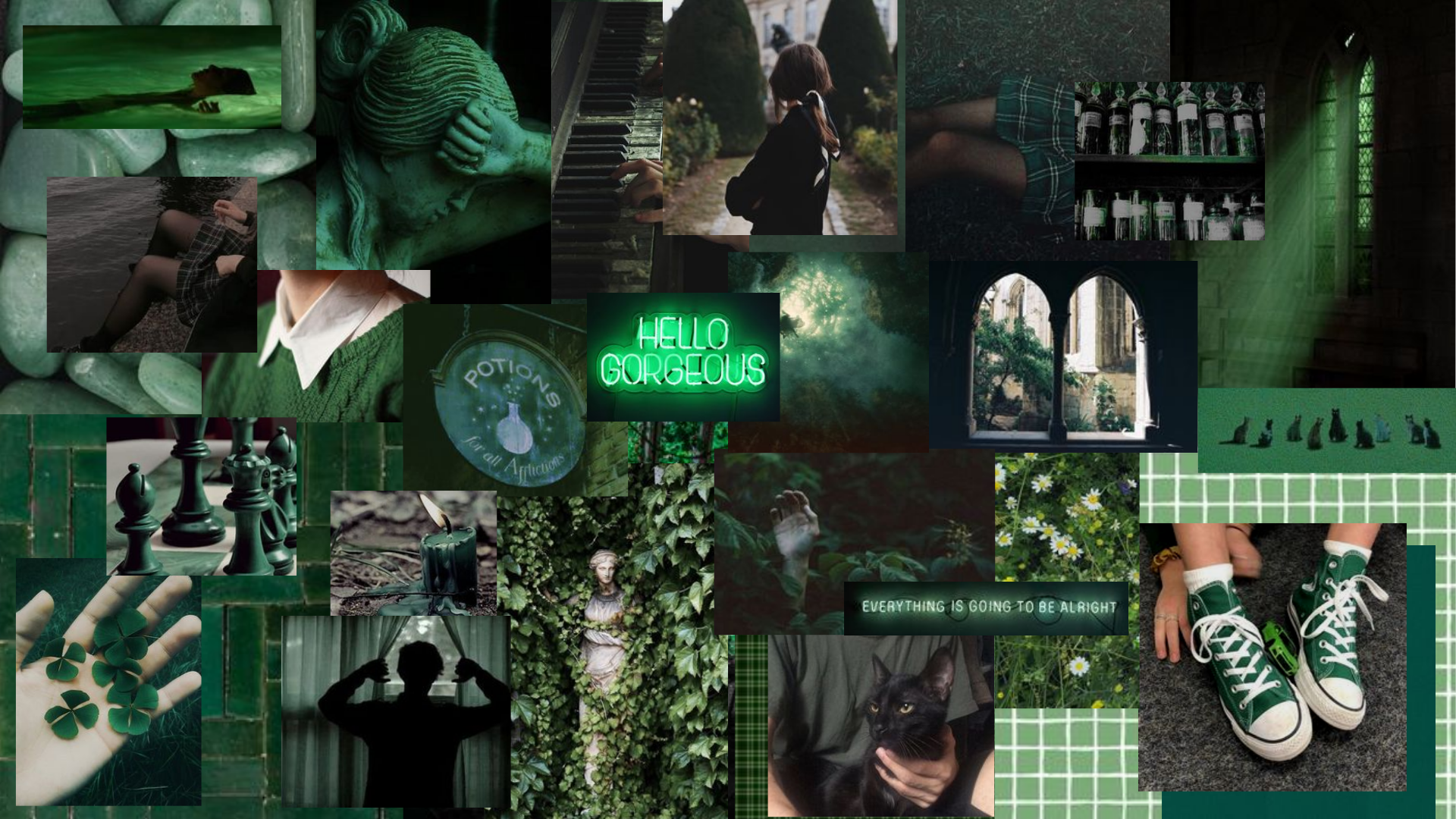 Dark Green Aesthetic Laptop Wallpapers