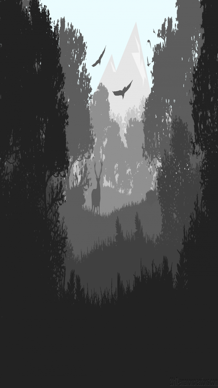 Dark Hd Minimal Forest Wallpapers