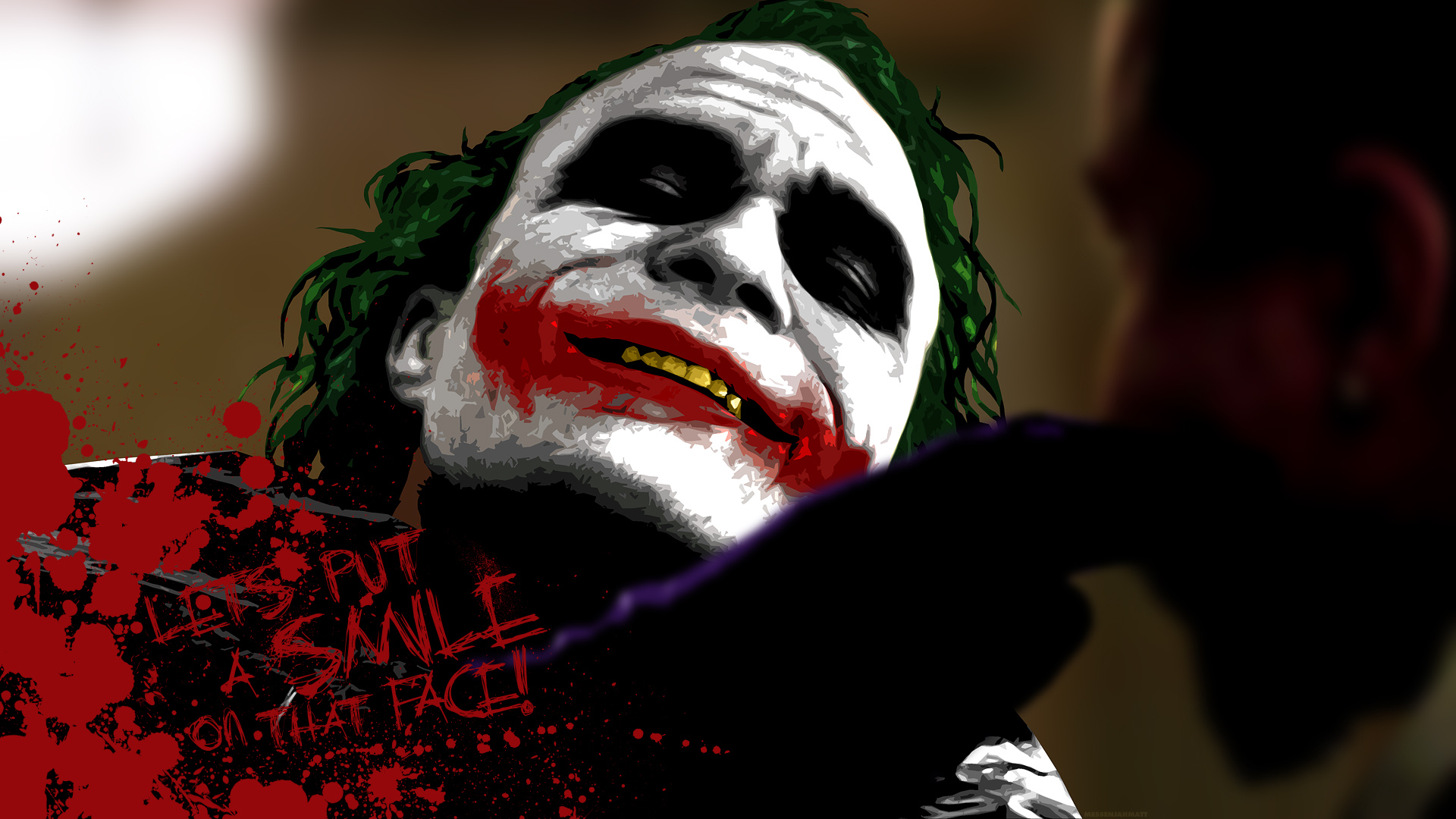 Dark Knight Joker Face Wallpapers