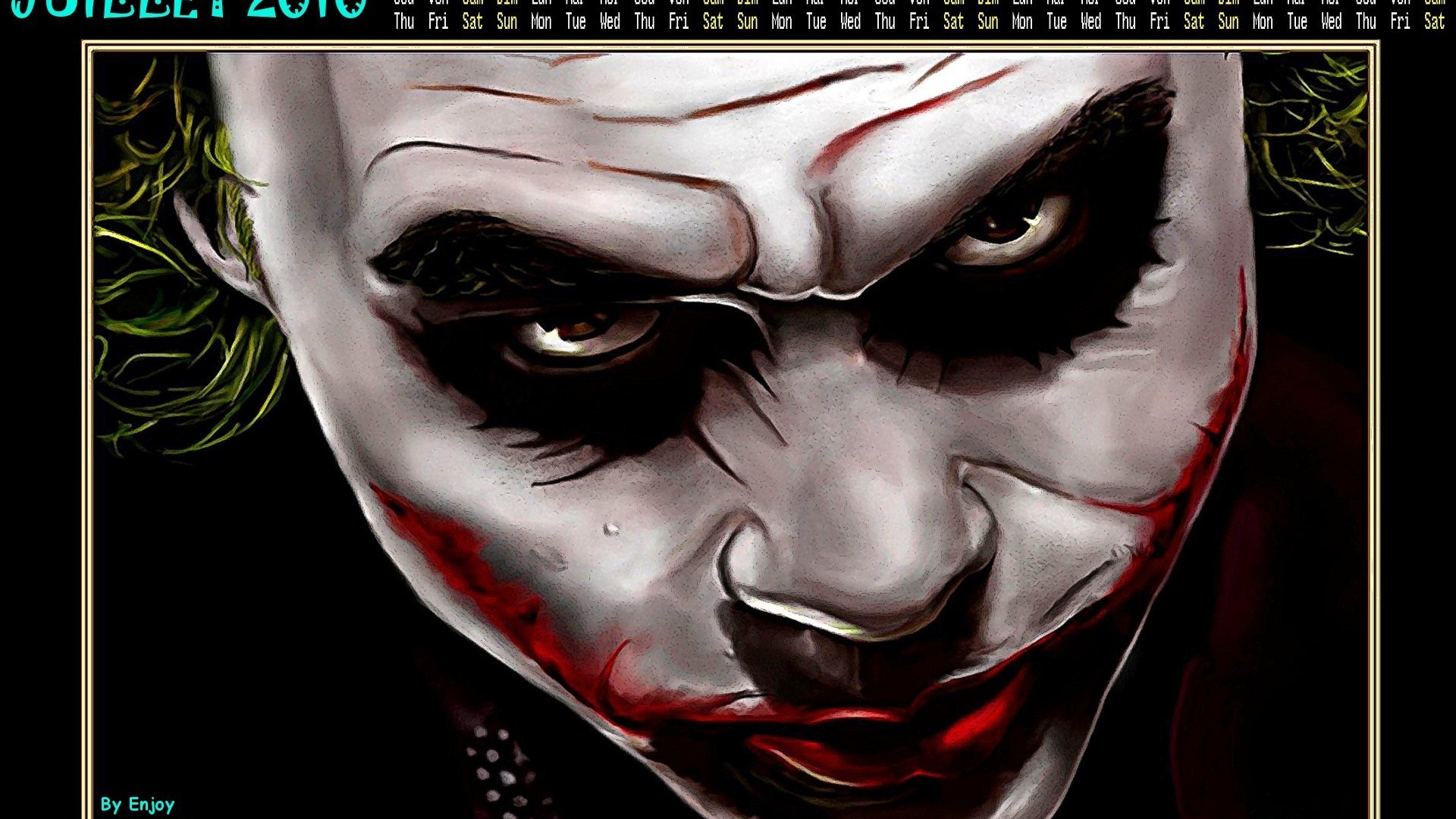 Dark Knight Joker Face Wallpapers