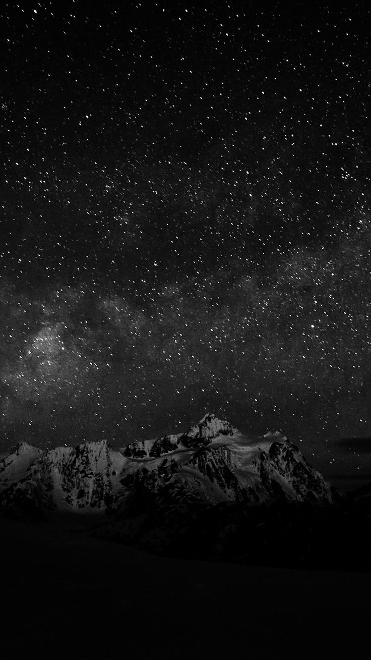 Dark Minimal Mountains At Night Wallpapers