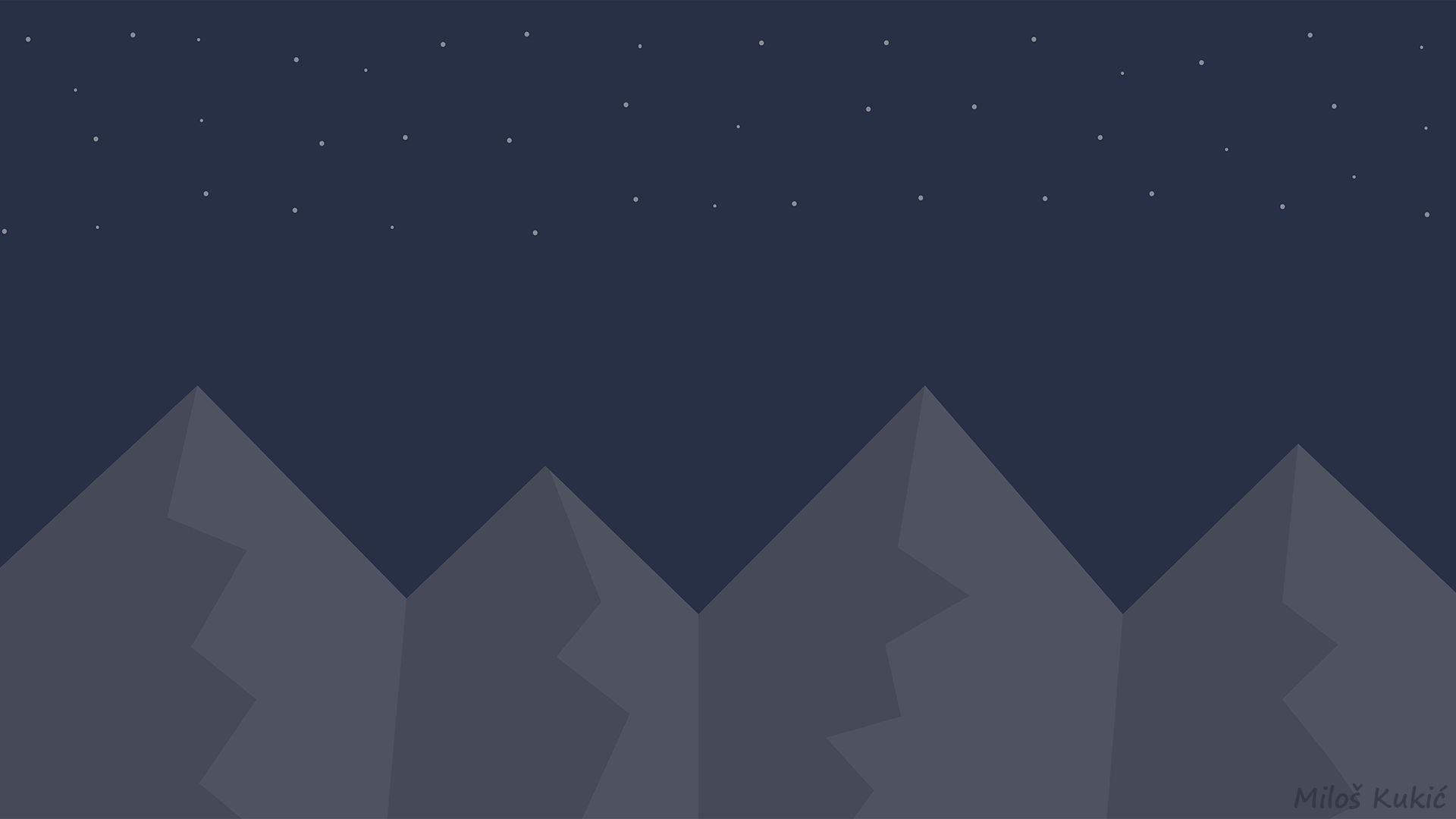 Dark Minimal Mountains At Night Wallpapers