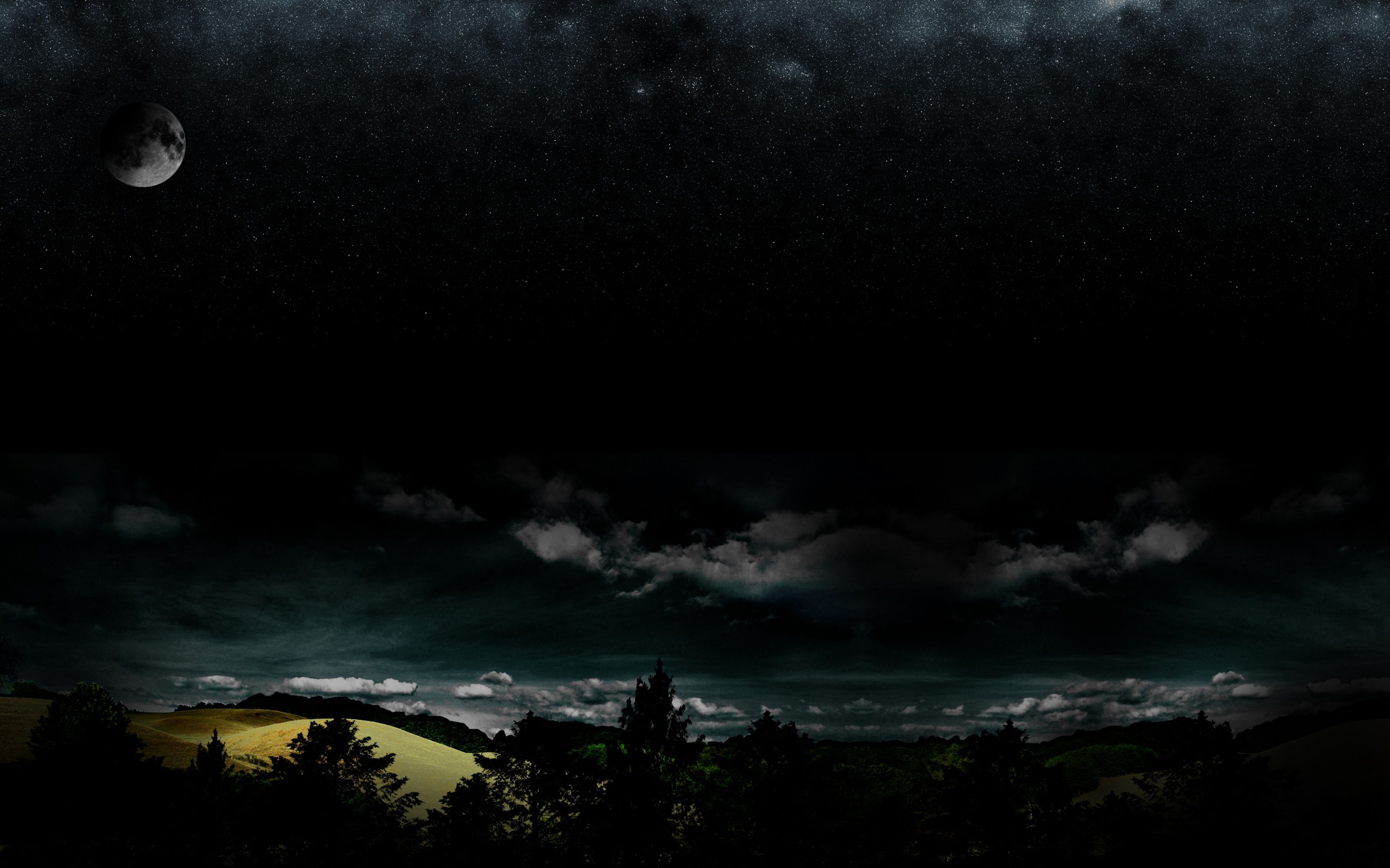 Dark Night Landscape
 Wallpapers