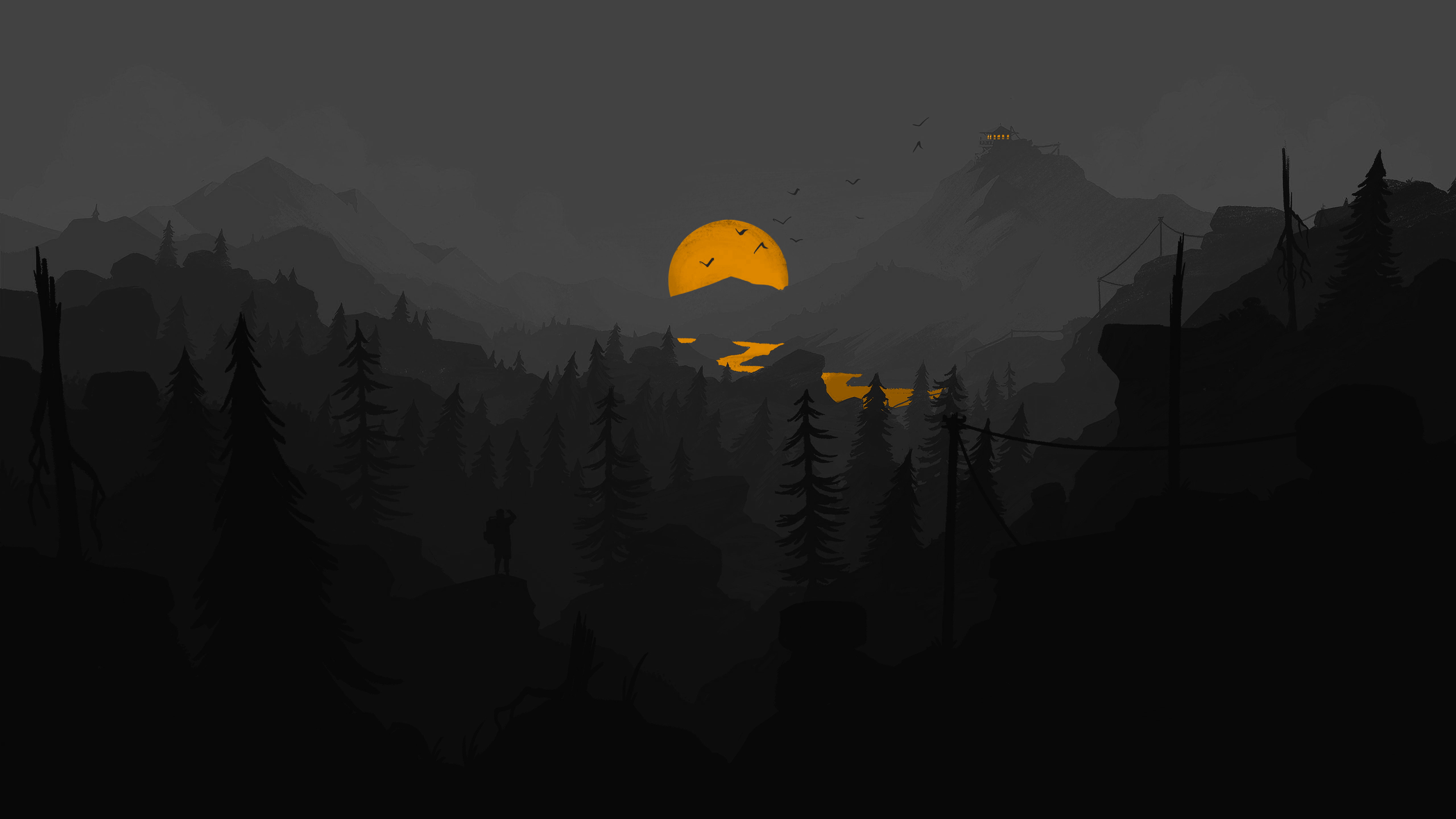 Dark Night Landscape
 Wallpapers