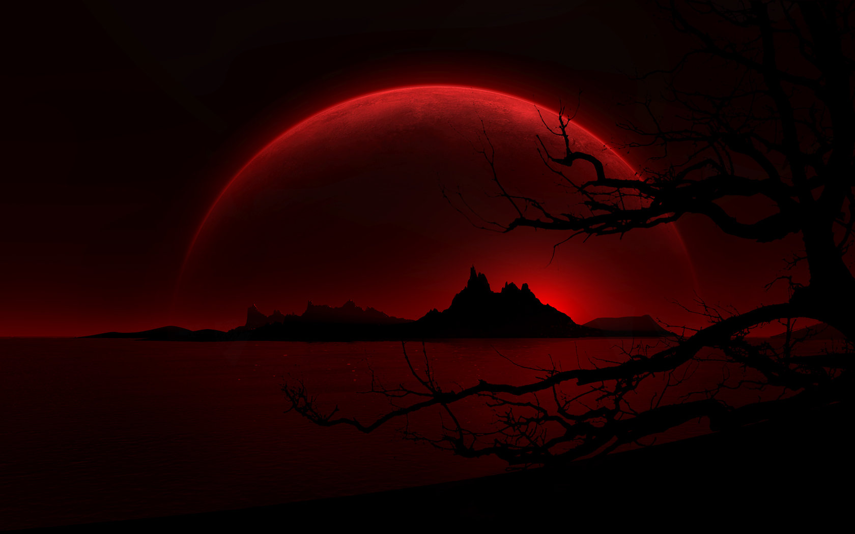 Dark Night Landscape
 Wallpapers