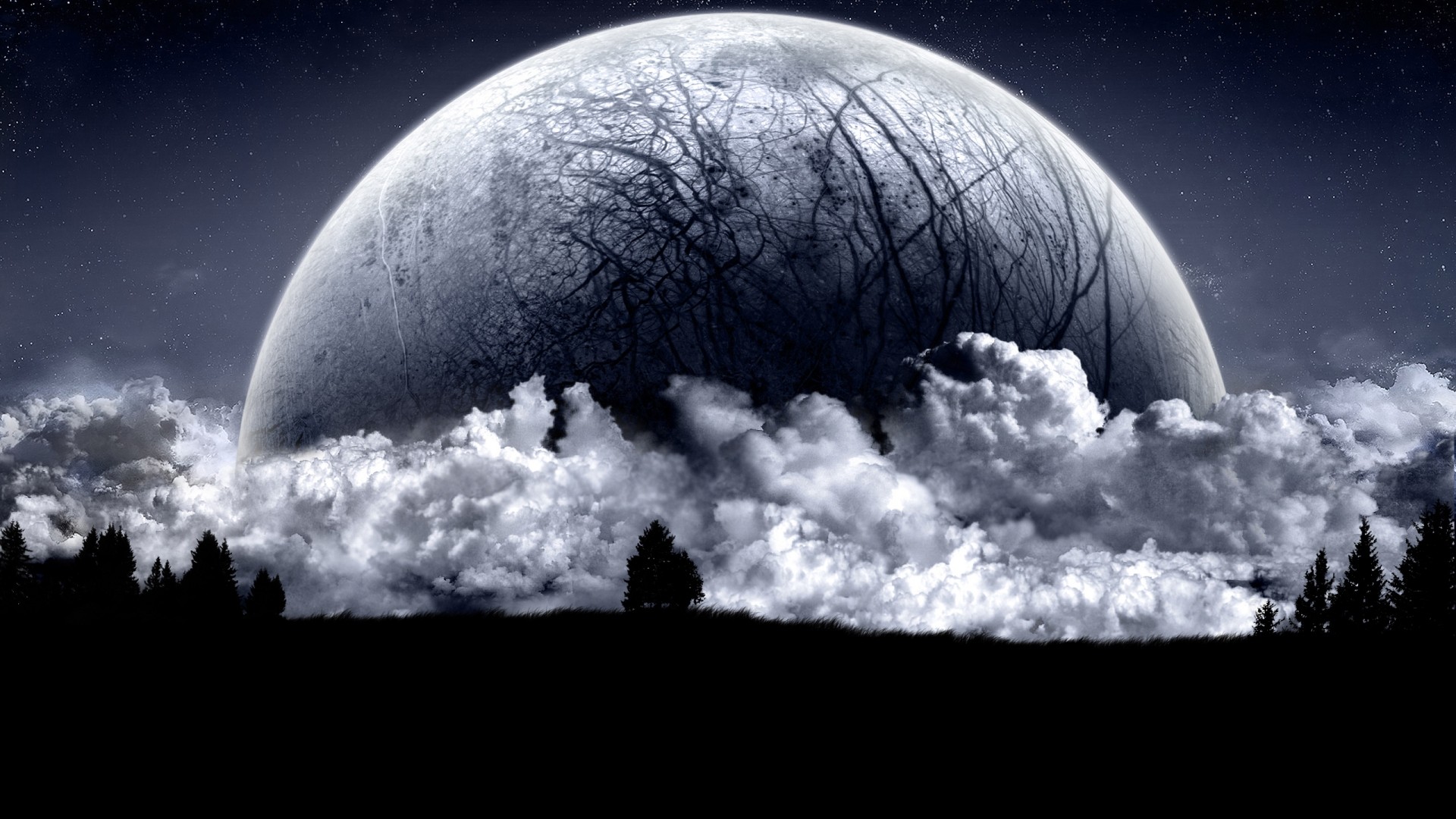 Dark Night Landscape
 Wallpapers