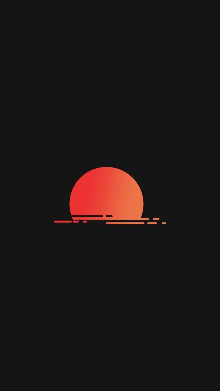 Dark Orange Minimalist Wallpapers