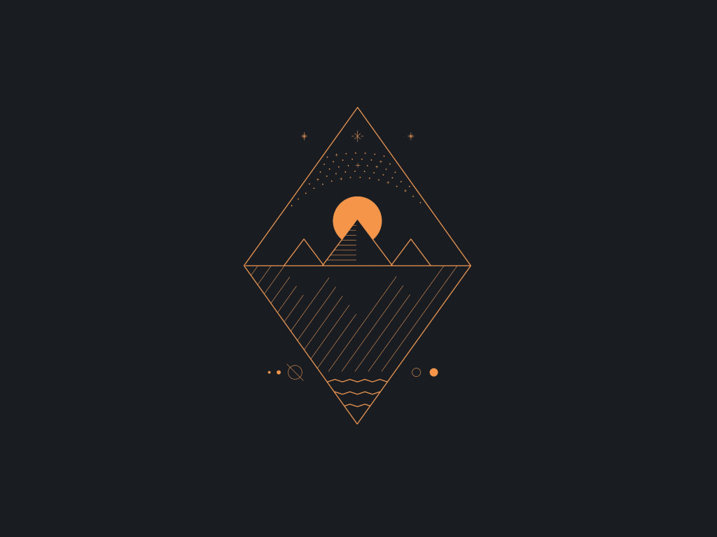 Dark Orange Minimalist Wallpapers