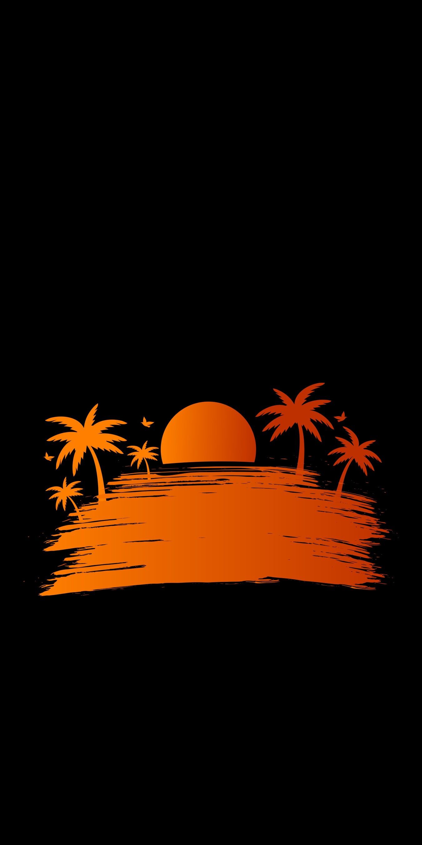 Dark Orange Minimalist Wallpapers