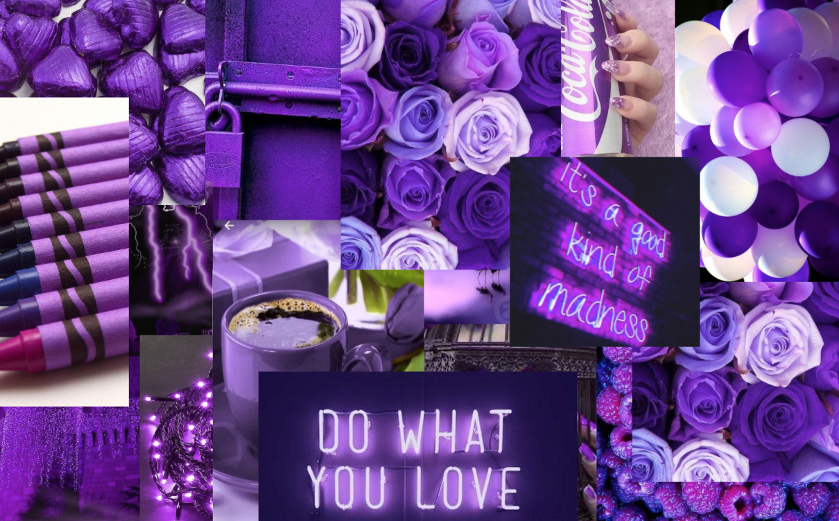 Dark Purple Collage Aesthetic Wallpapers