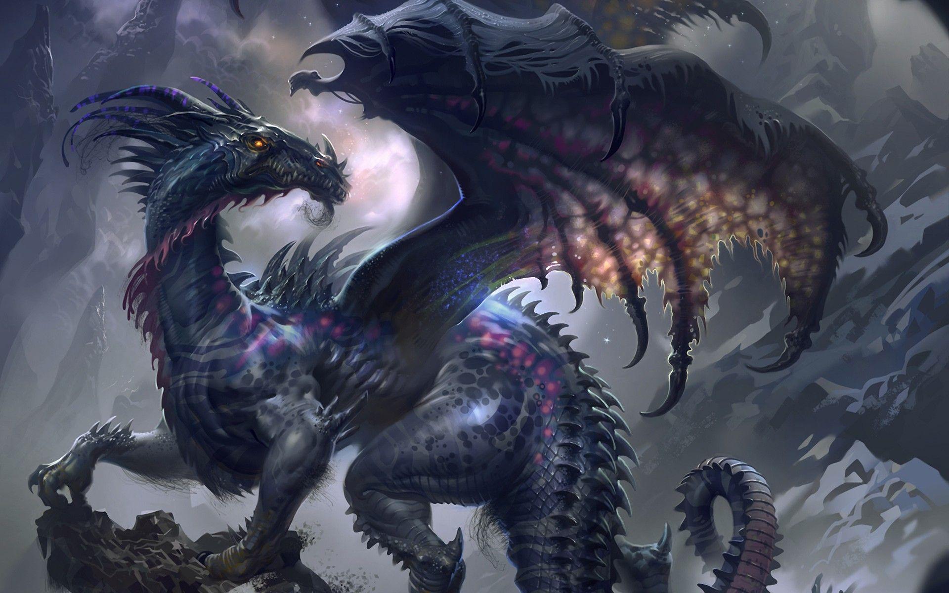 Dark Purple Dragon Wallpapers