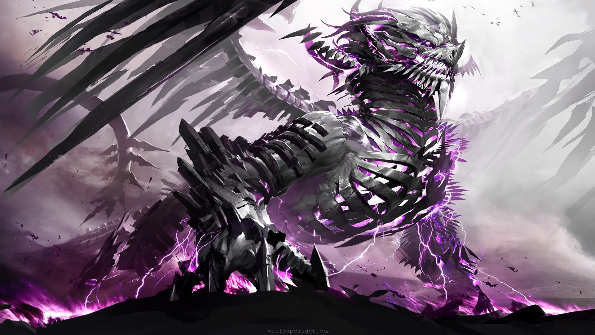 Dark Purple Dragon Wallpapers