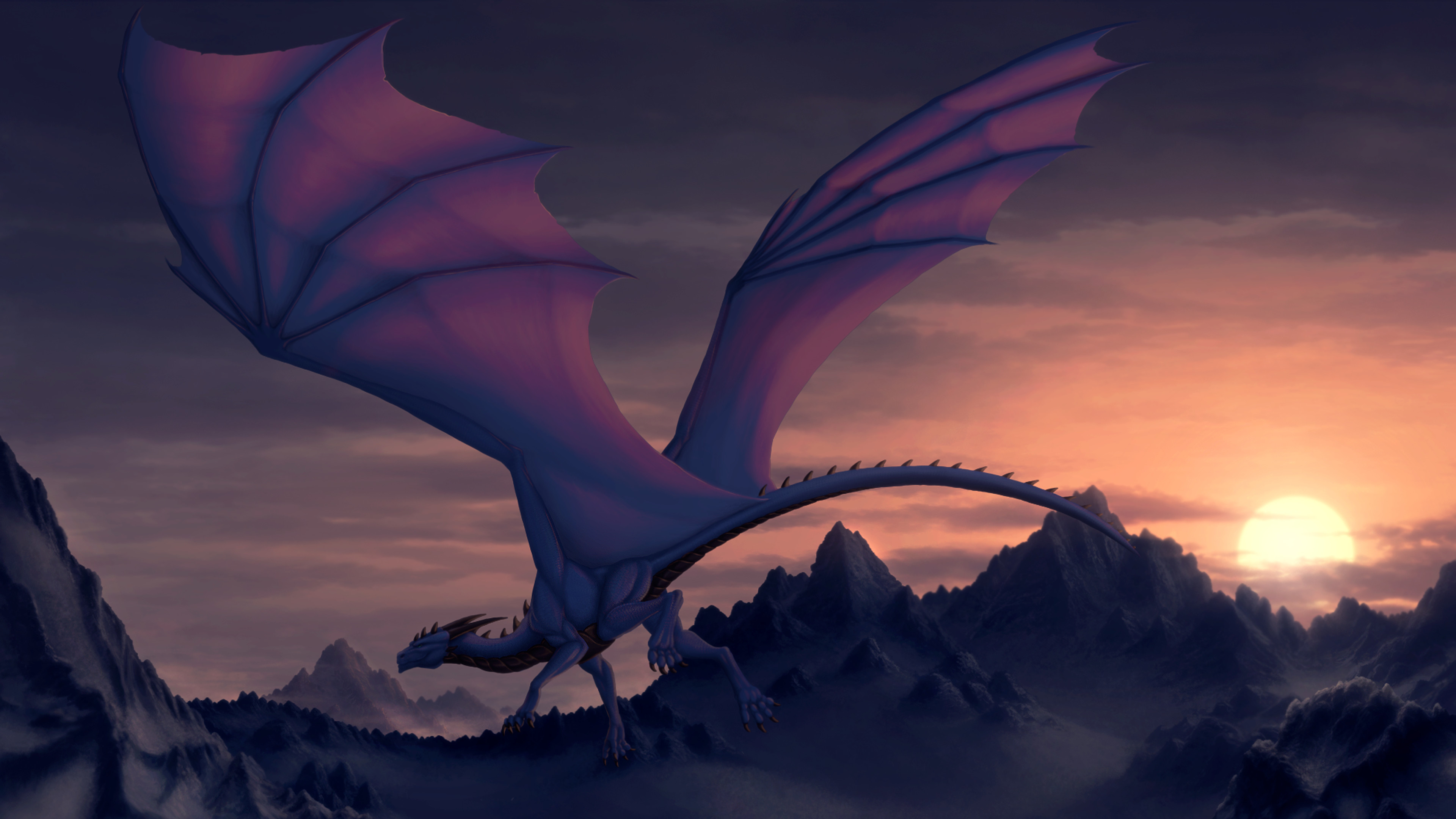 Dark Purple Dragon Wallpapers