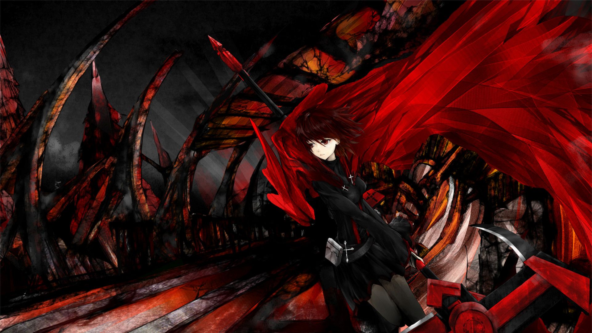 Dark Red Anime Boys Wallpapers