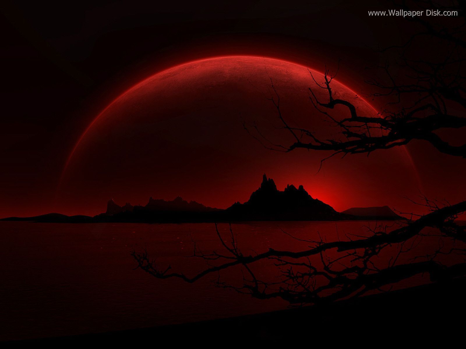 Dark Red Moon Wallpapers