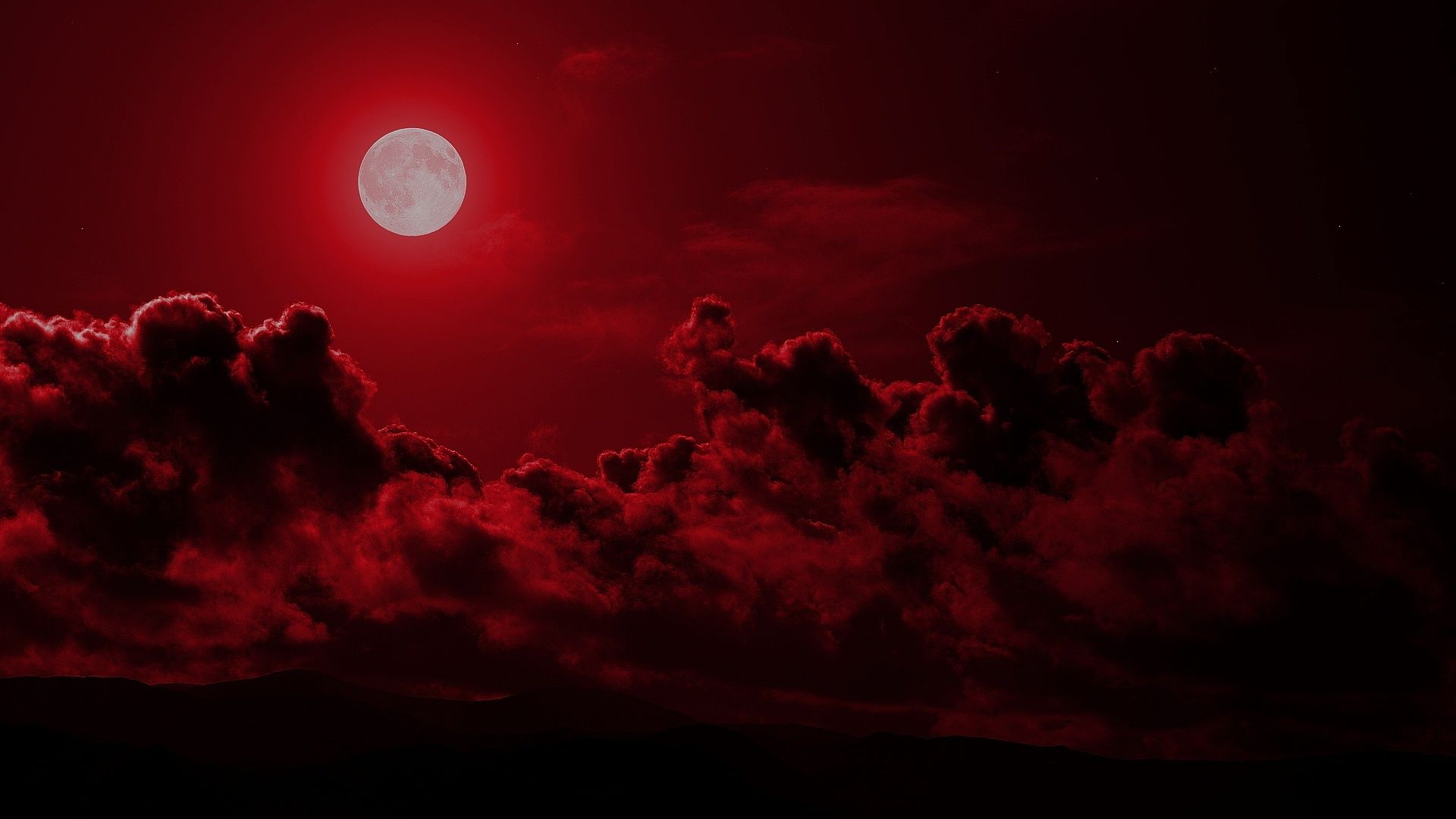 Dark Red Moon Wallpapers