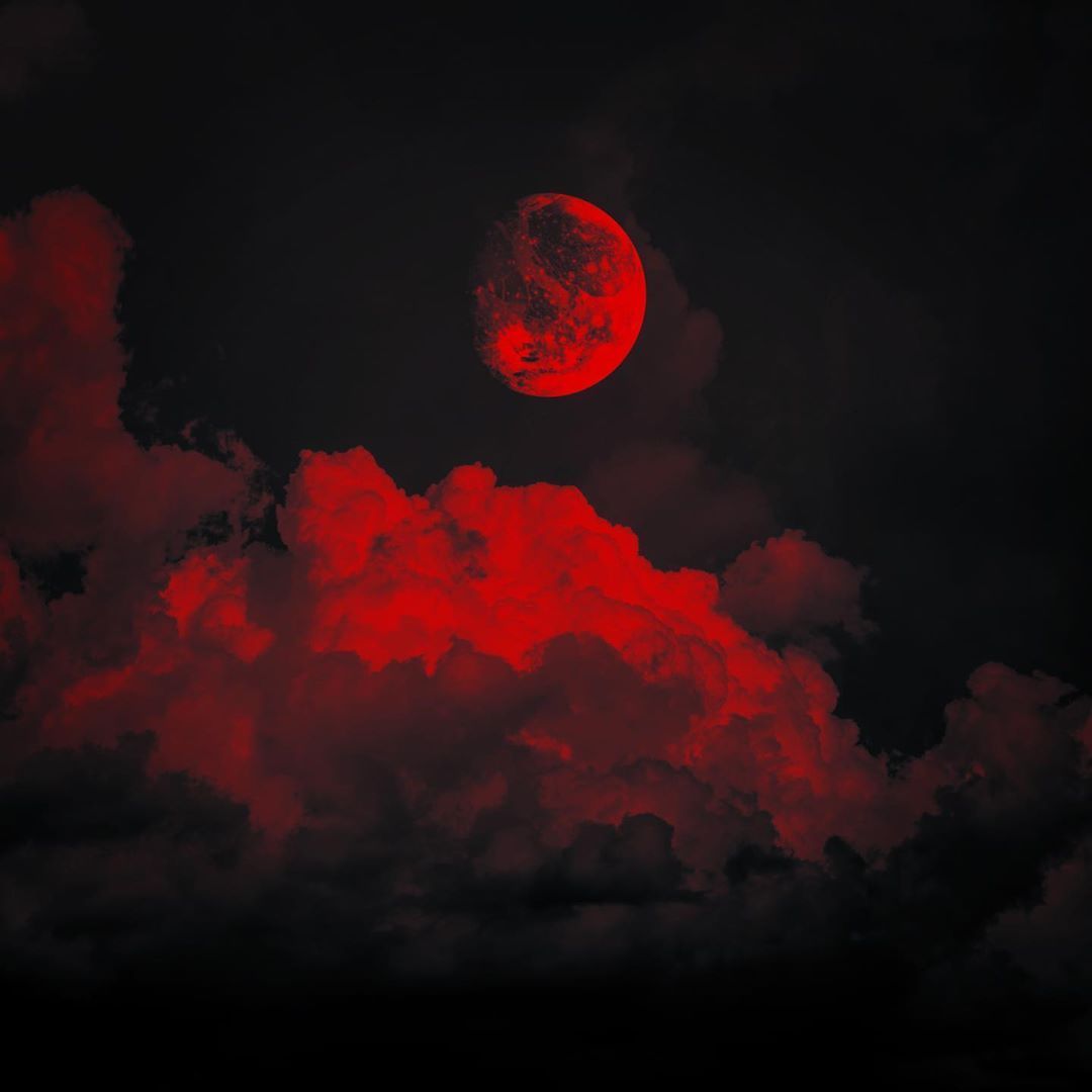 Dark Red Moon Wallpapers