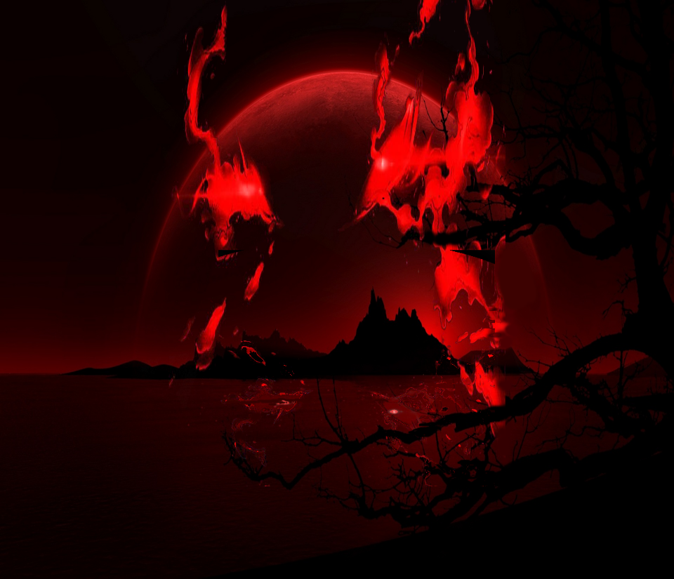 Dark Red Moon Wallpapers