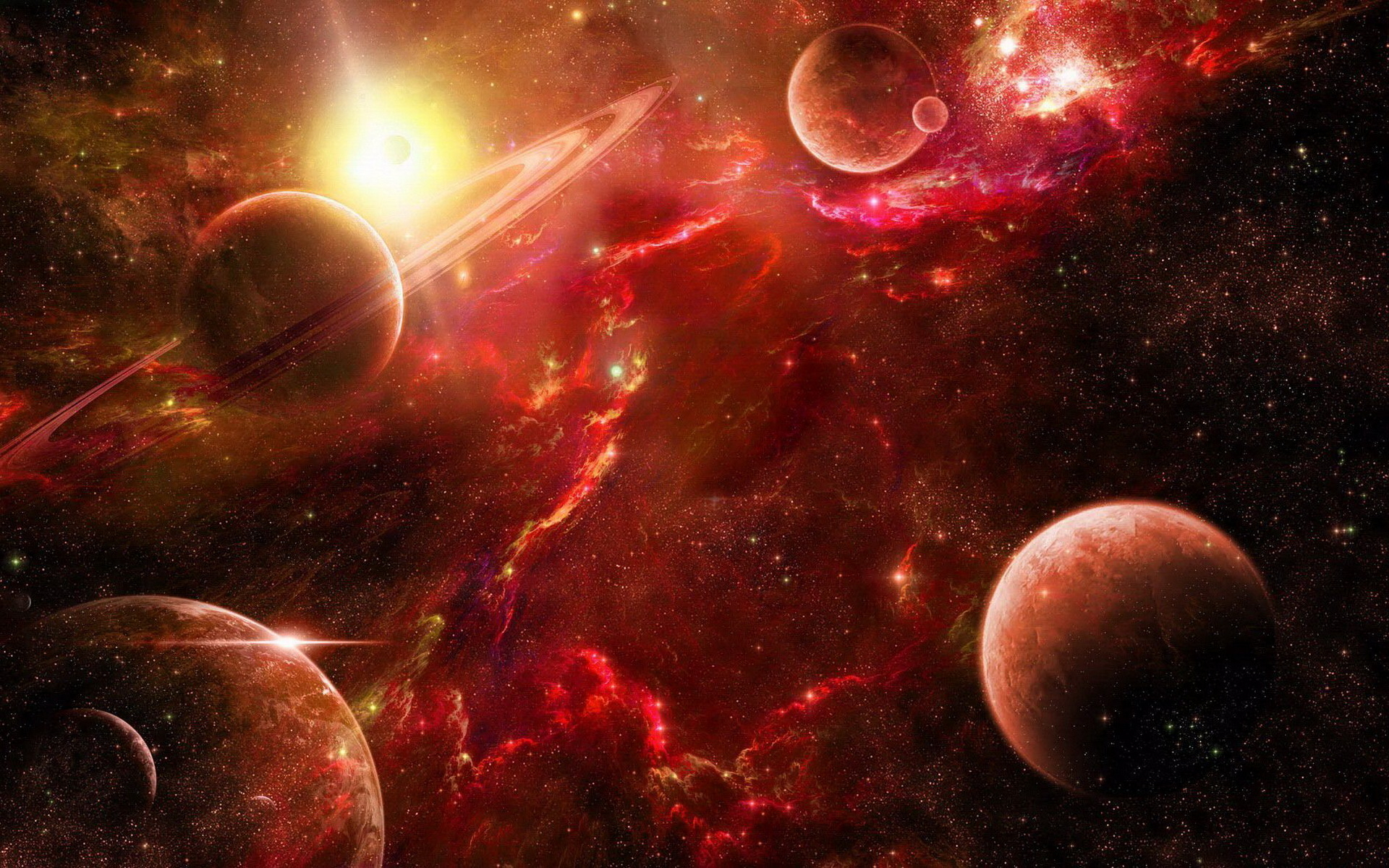 Dark Red Space Wallpapers