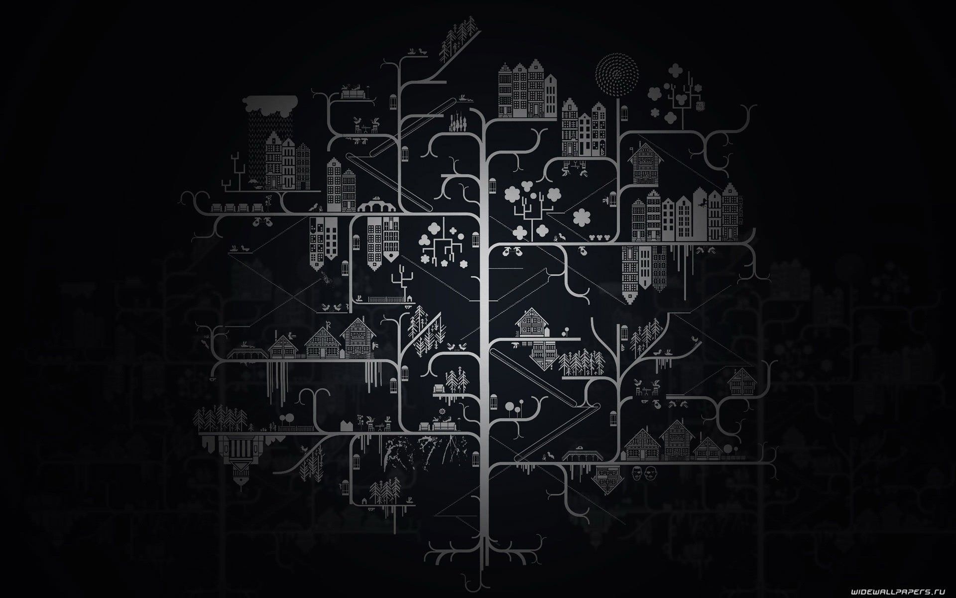 Dark Schematic Wallpapers