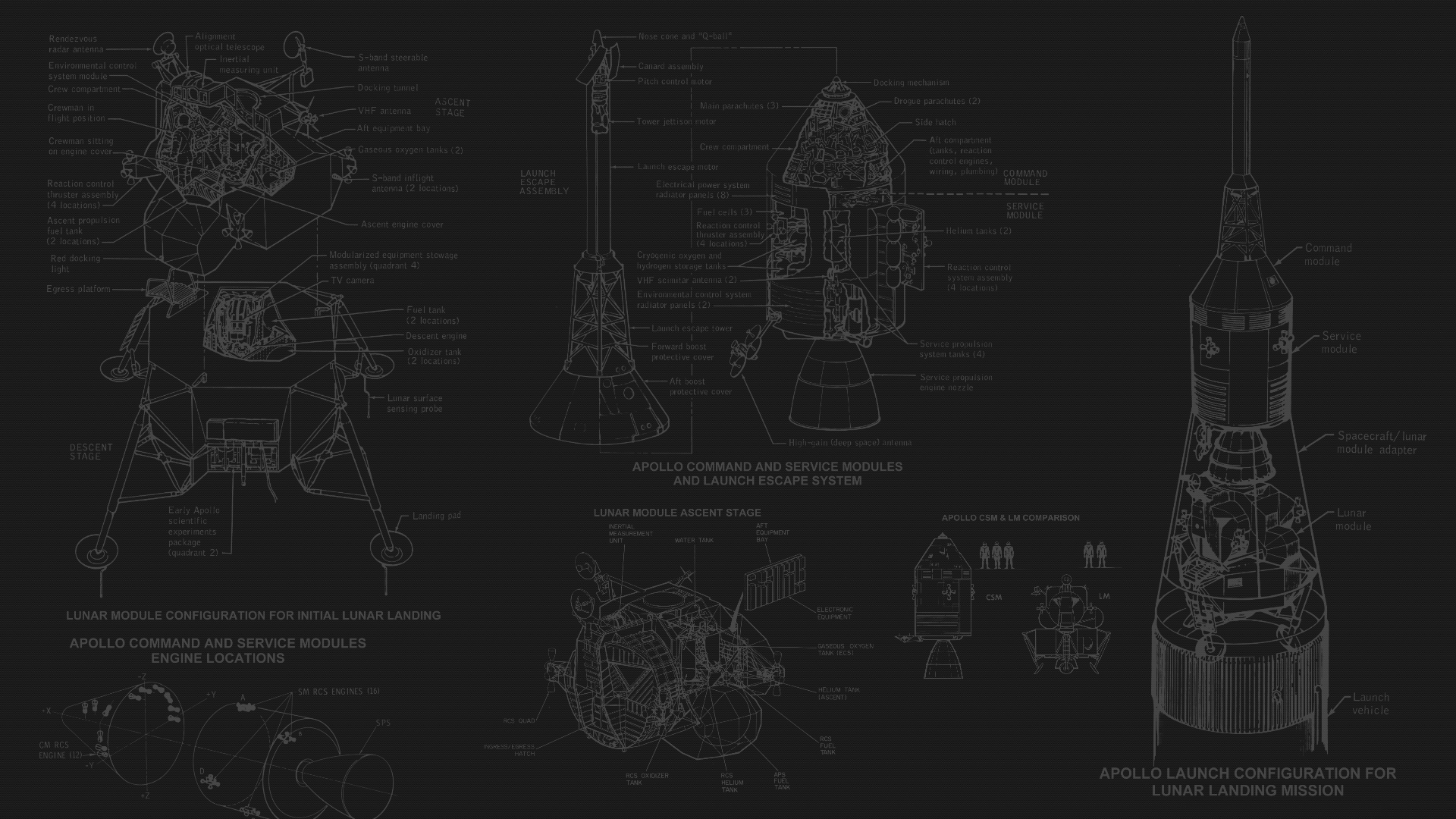 Dark Schematic Wallpapers