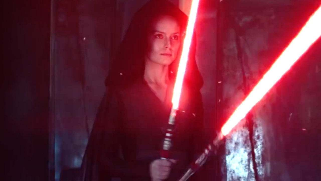 Dark Side Rey And Double Bladed Lightsaber Wallpapers