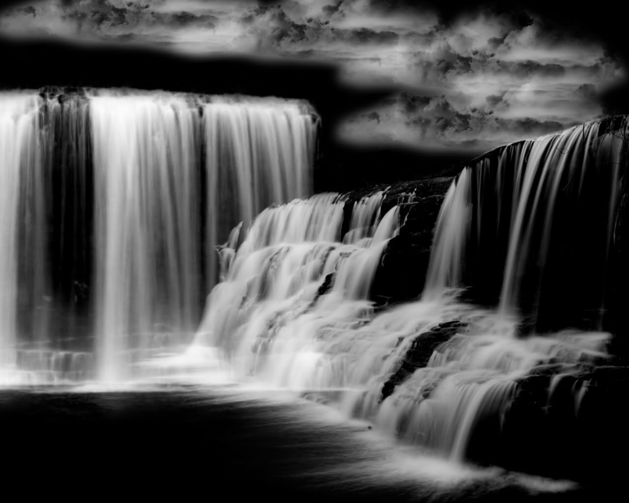 Dark Waterfall Wallpapers