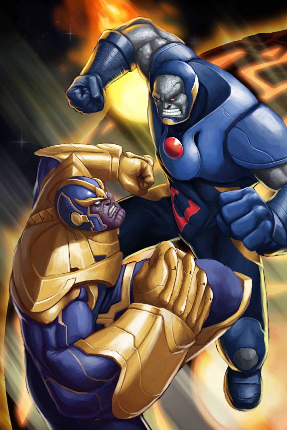 Darkseid Vs Thanos Art Wallpapers