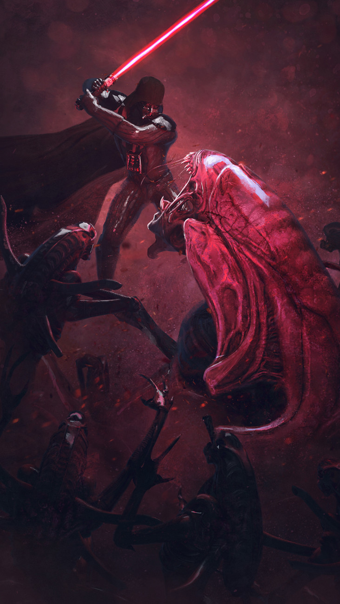 Darth Vader Vs Mandalorian Art Wallpapers