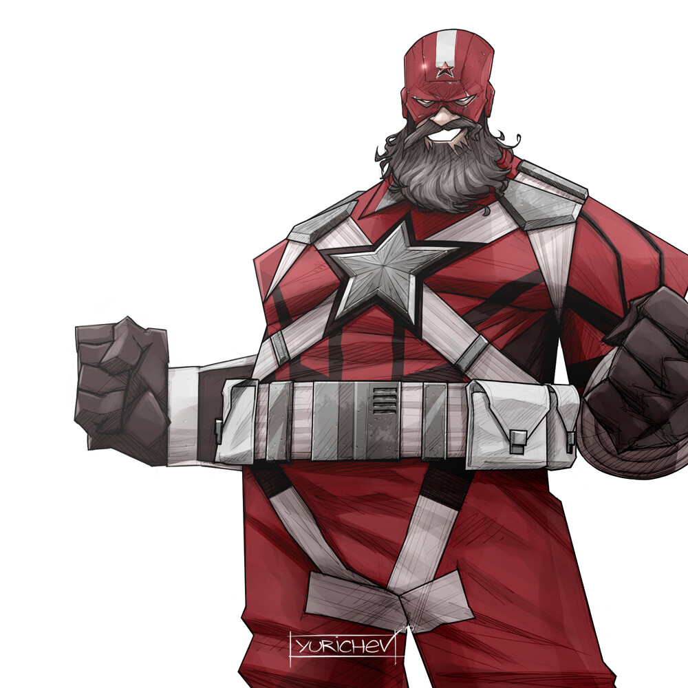 David Harbour As Red Guardian Art Wallpapers