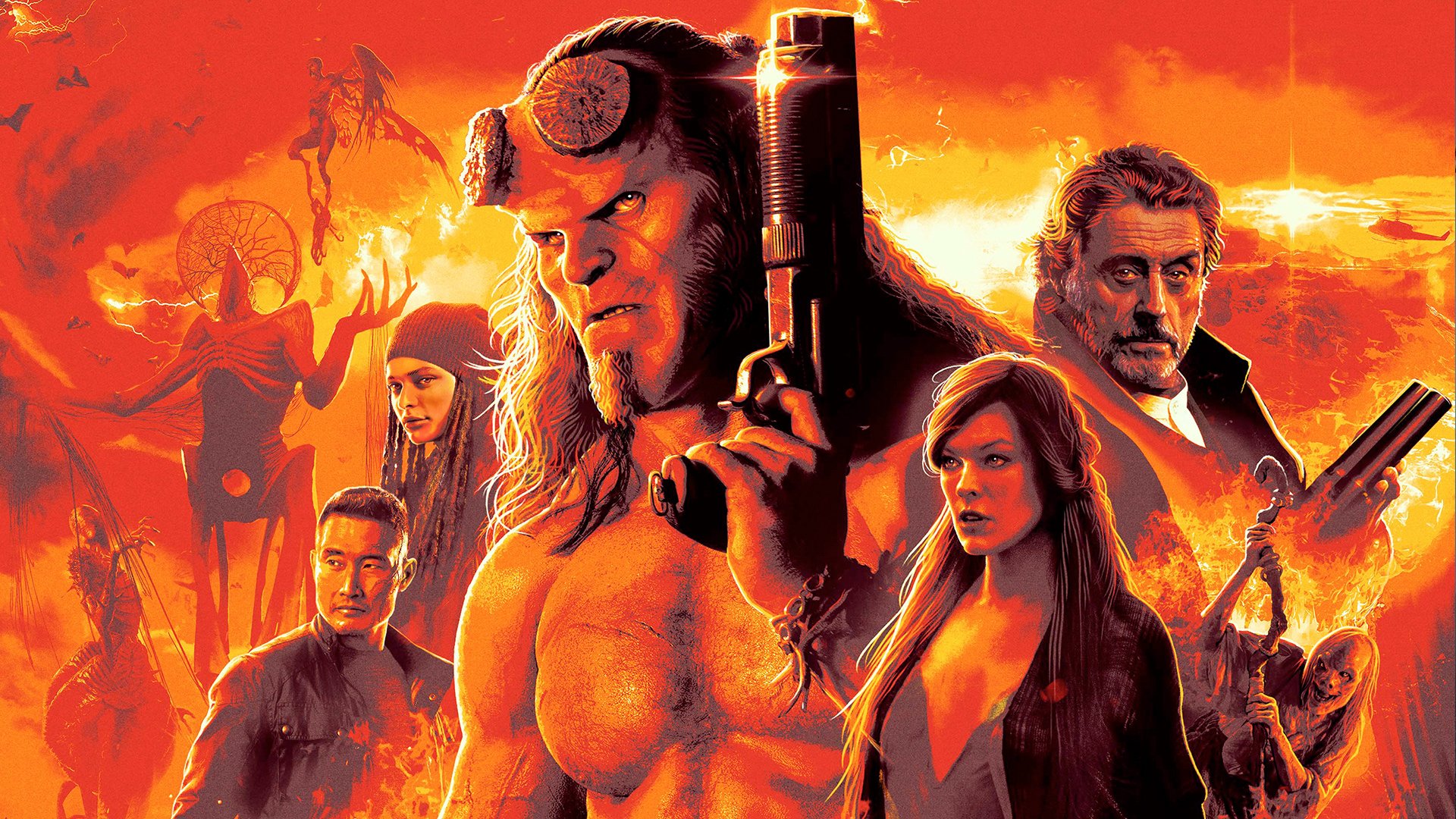 David Harbour Hellboy Movie 2018 Promotional Art Wallpapers