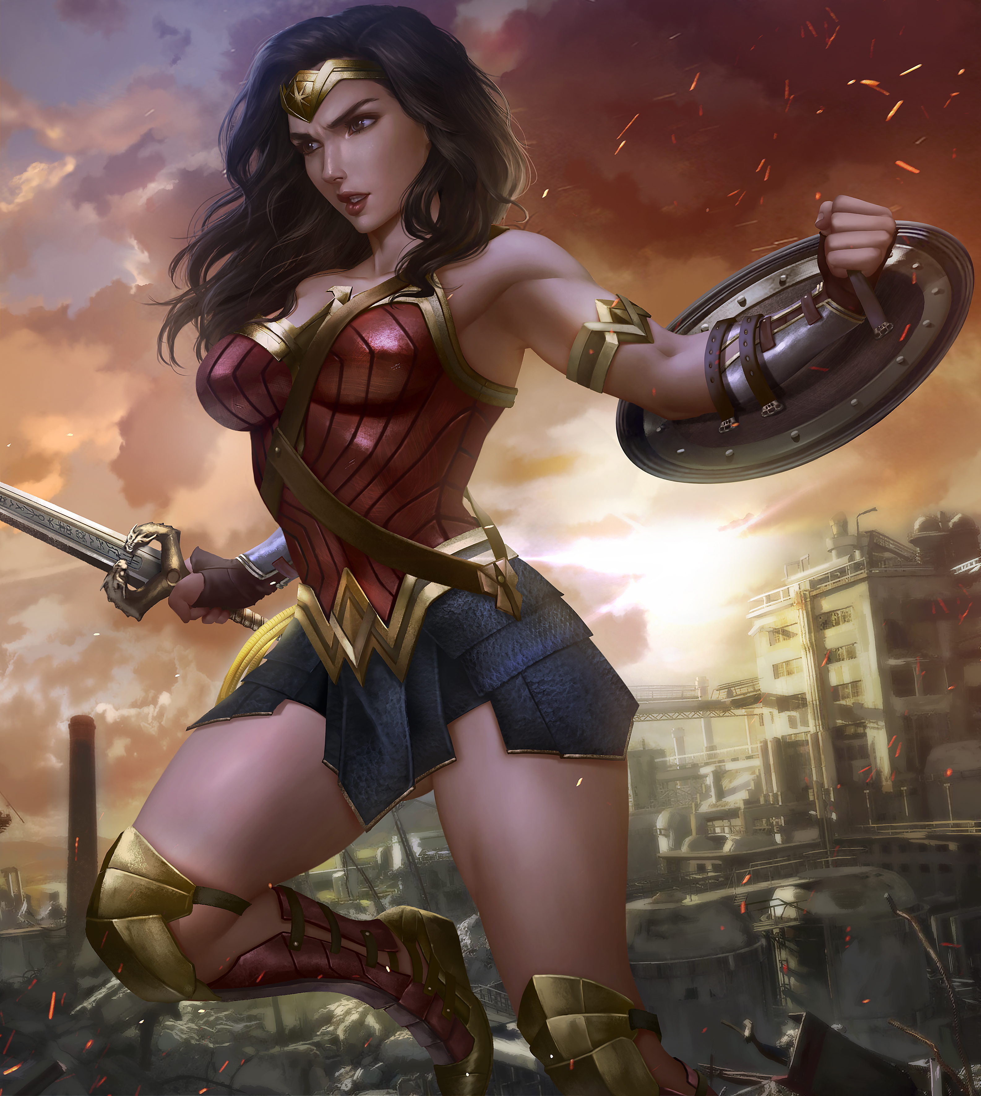 Dc Comic Wonder Woman 2020 Drawing Wallpapers