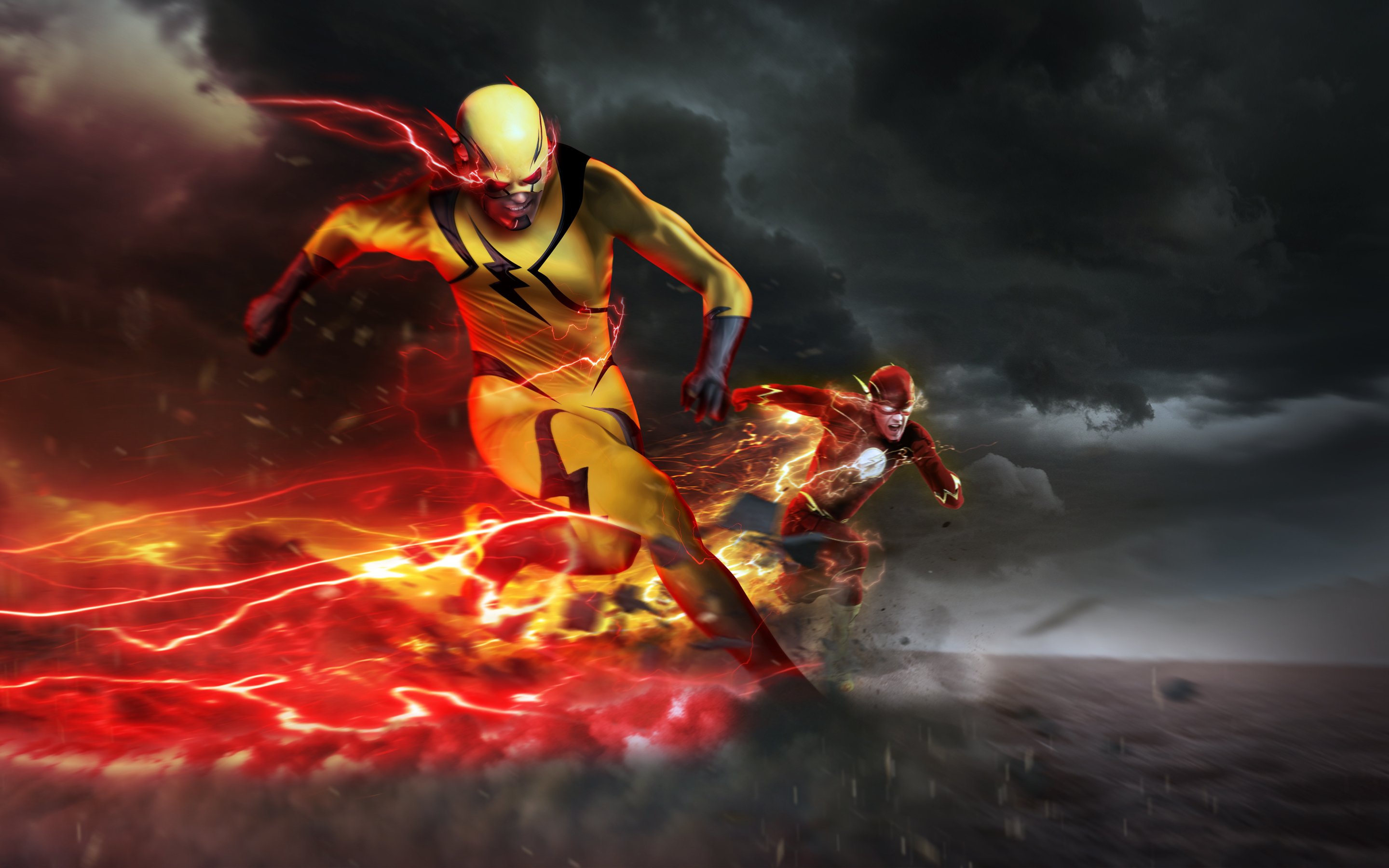 Dc Flash Running Art Wallpapers