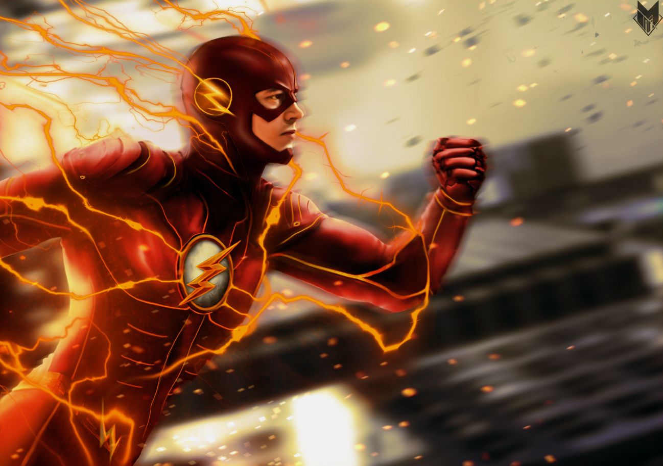 Dc Flash Running Art Wallpapers